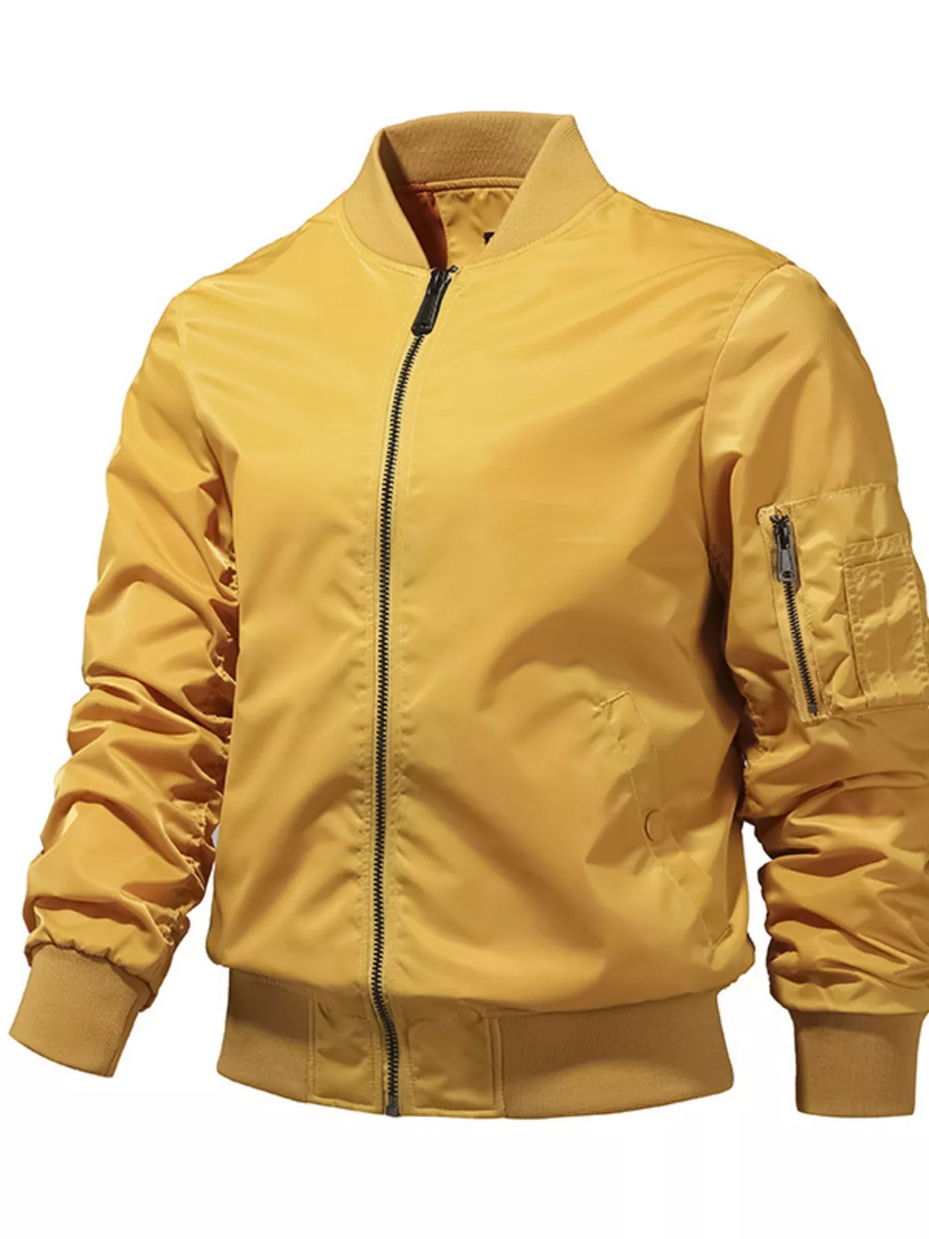 Men's Full Size Zip Up Long Sleeve Jacket Plus Size designed for comfort and style at Lookzlike