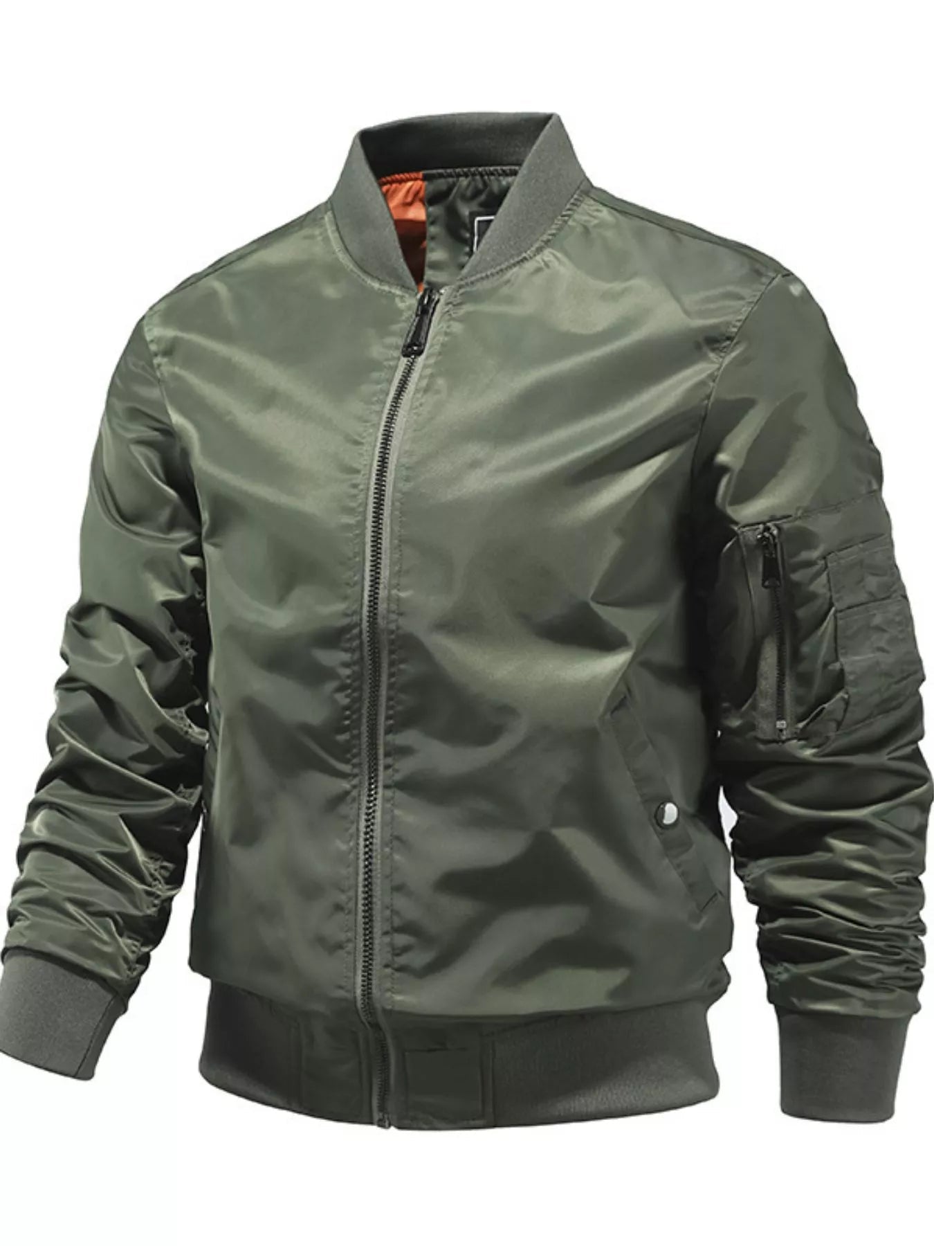 Men's Full Size Zip Up Long Sleeve Jacket Plus Size designed for comfort and style at Lookzlike