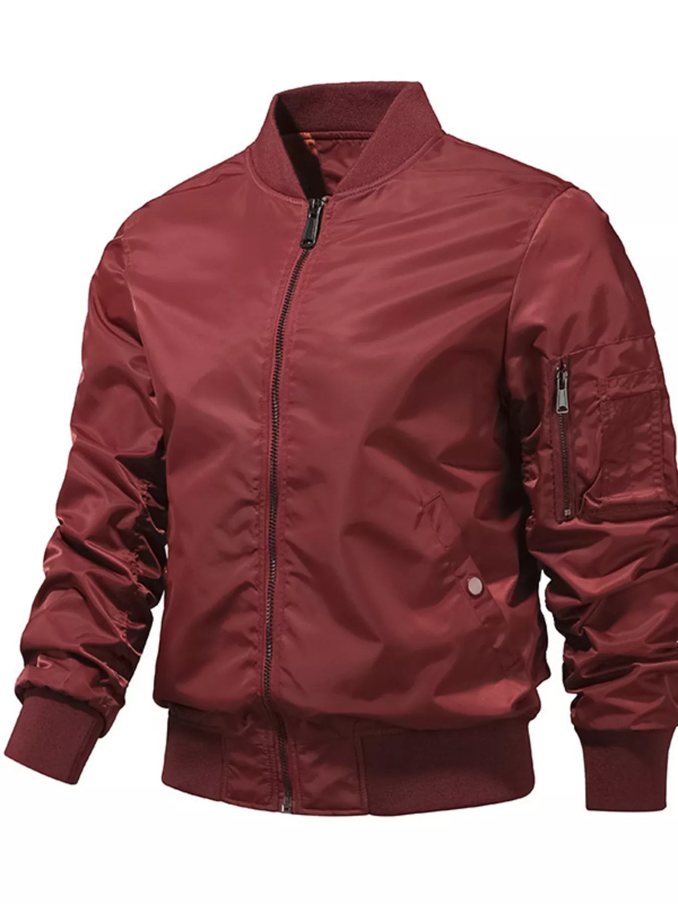 Men's Full Size Zip Up Long Sleeve Jacket Plus Size designed for comfort and style at Lookzlike