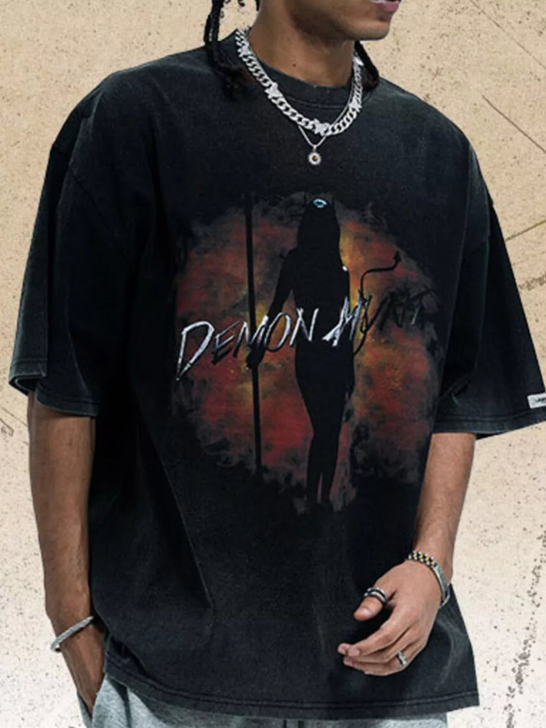 Men's Graphic Round Neck Half Sleeve T-Shirt designed for comfort and style at Lookzlike