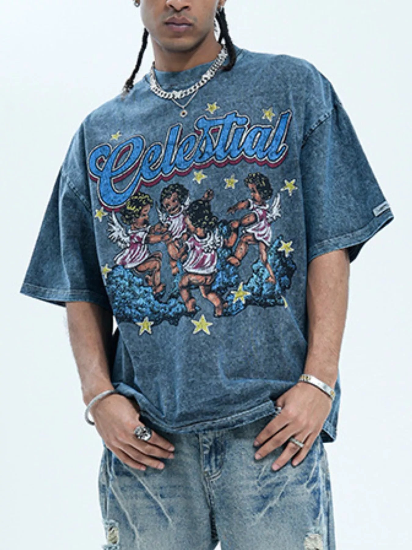 Men's Graphic Round Neck Half Sleeve T-Shirt designed for comfort and style at Lookzlike