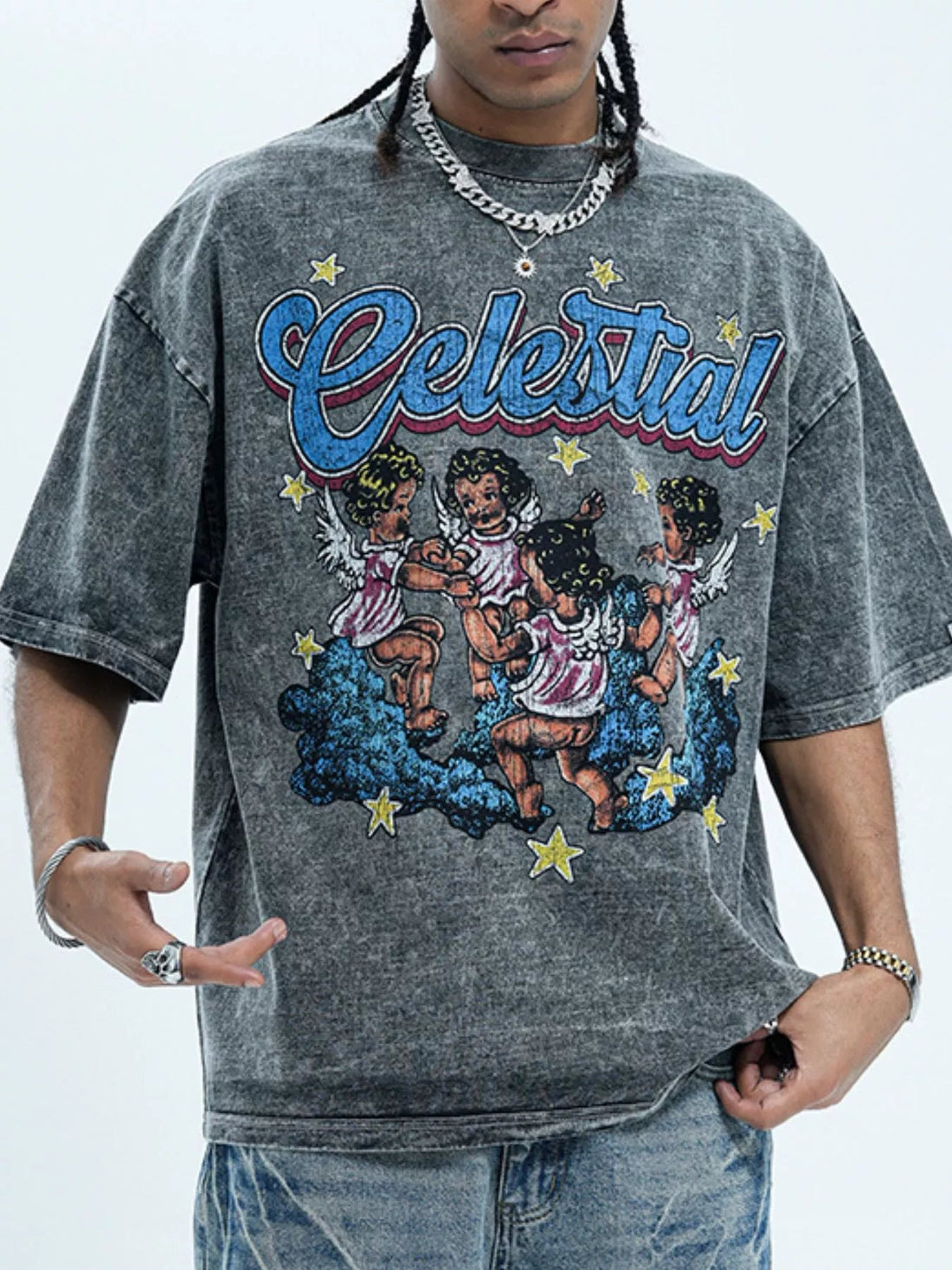 Men's Graphic Round Neck Half Sleeve T-Shirt designed for comfort and style at Lookzlike