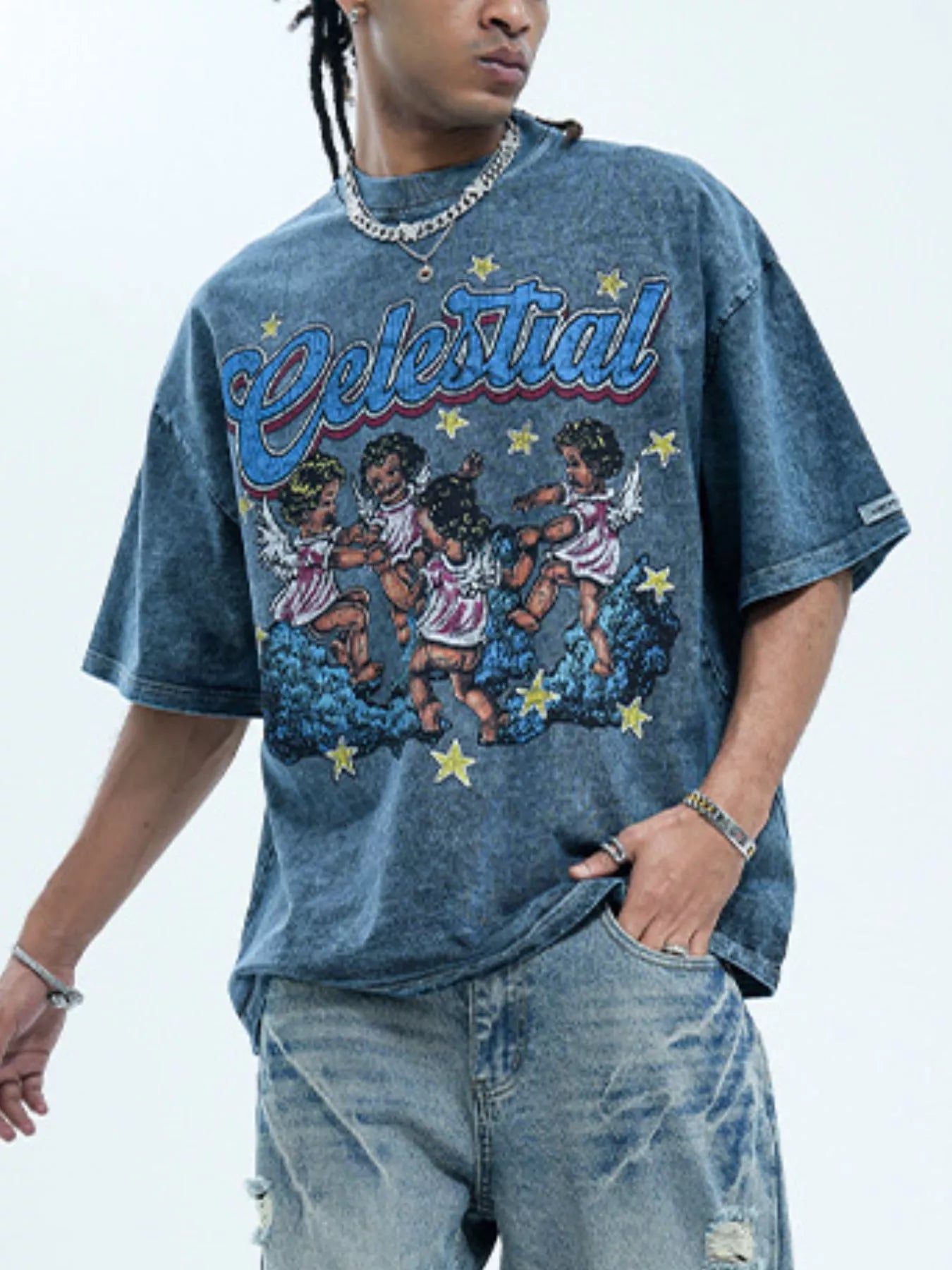 Men's Graphic Round Neck Half Sleeve T-Shirt designed for comfort and style at Lookzlike