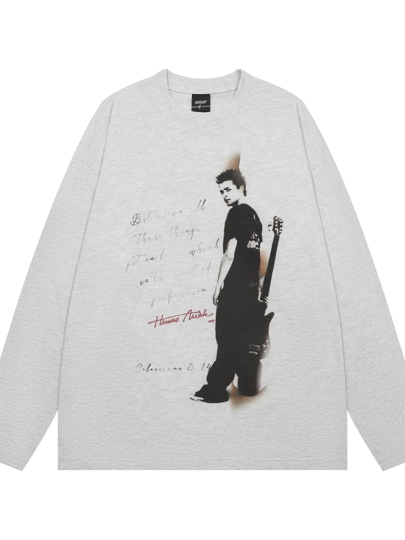 Men's Graphic Round Neck Long Sleeve T-Shirt - Lookzlike