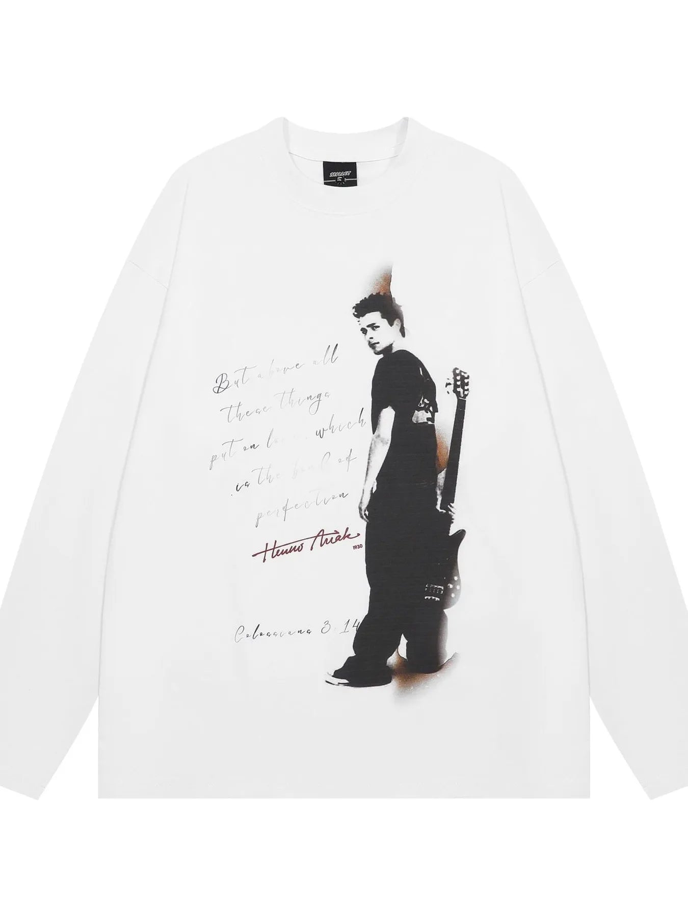 Men's Graphic Round Neck Long Sleeve T-Shirt - Lookzlike