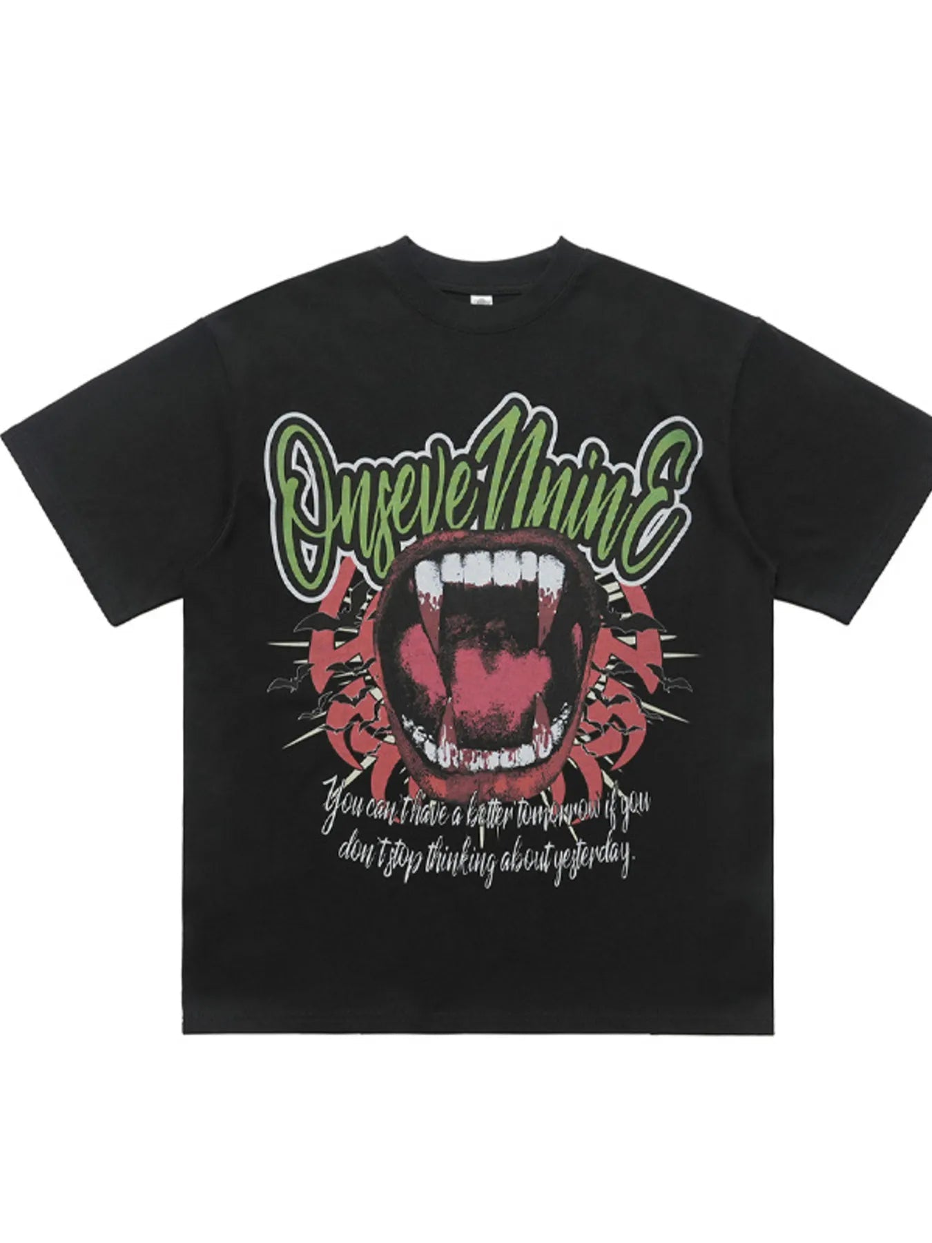 Men's Graphic Round Neck Oversized T-Shirt designed for comfort and style at Lookzlike