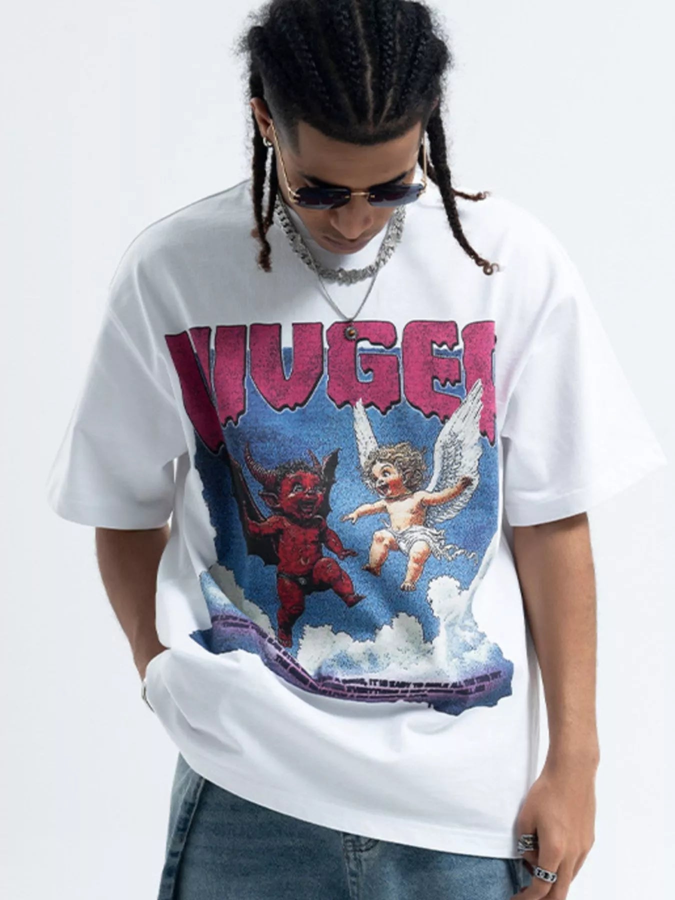 Men's Graphic Round Neck Short Sleeve T-Shirt designed for comfort and style at Lookzlike