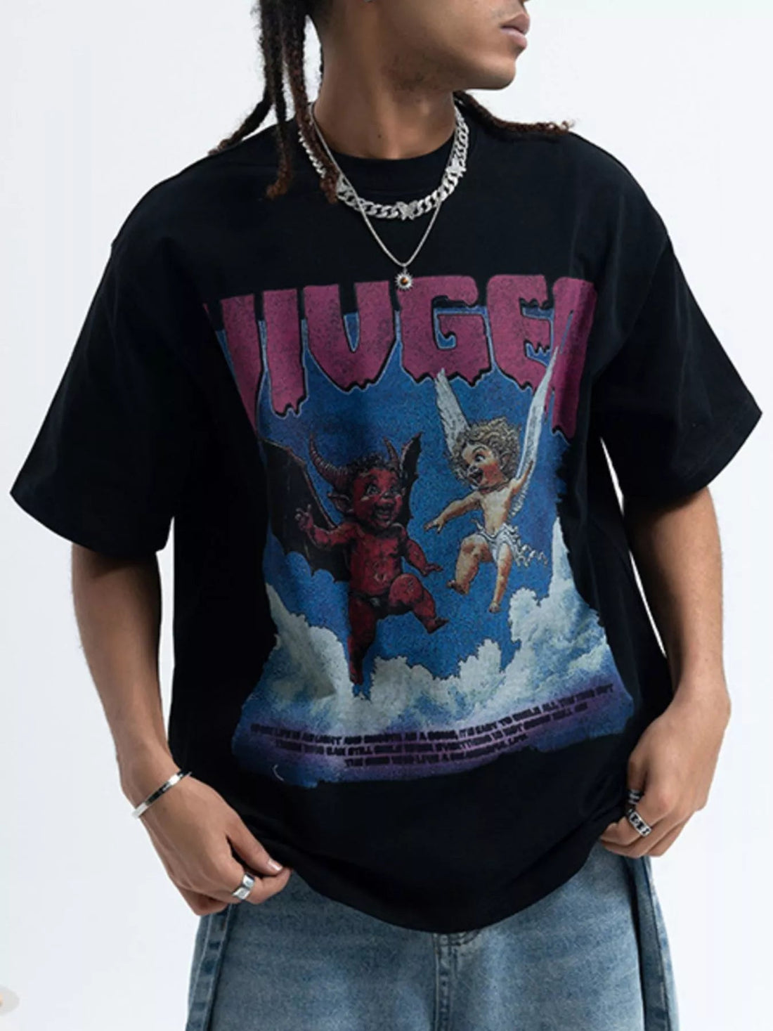 Men's Graphic Round Neck Short Sleeve T-Shirt designed for comfort and style at Lookzlike