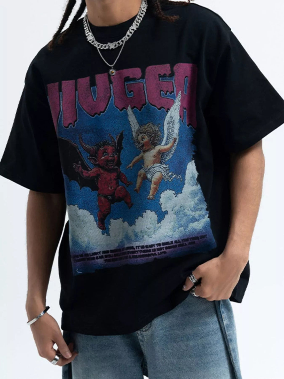 Men's Graphic Round Neck Short Sleeve T-Shirt designed for comfort and style at Lookzlike