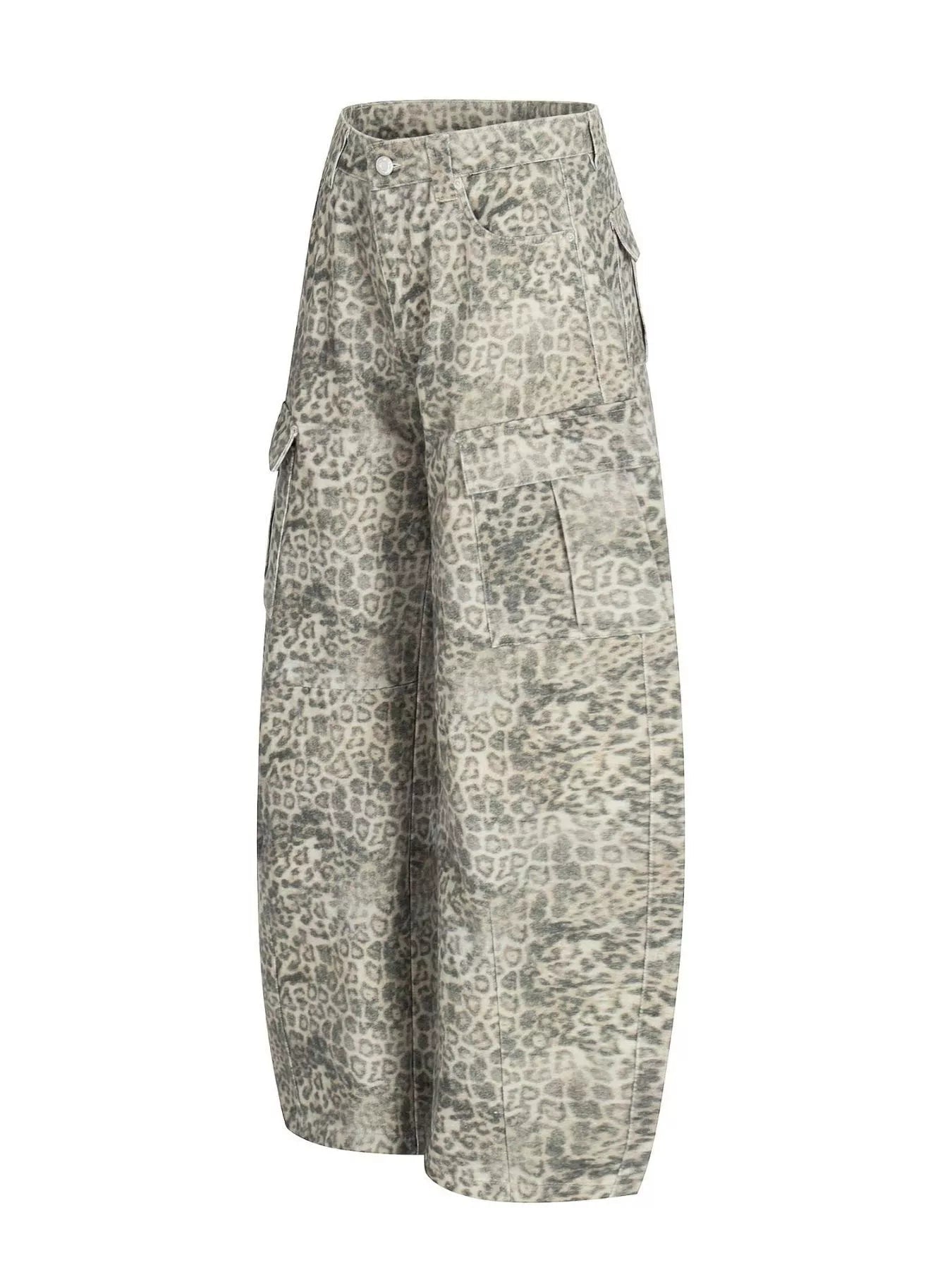 Men's Leopard Print Cargo Pants designed for comfort and style at Lookzlike