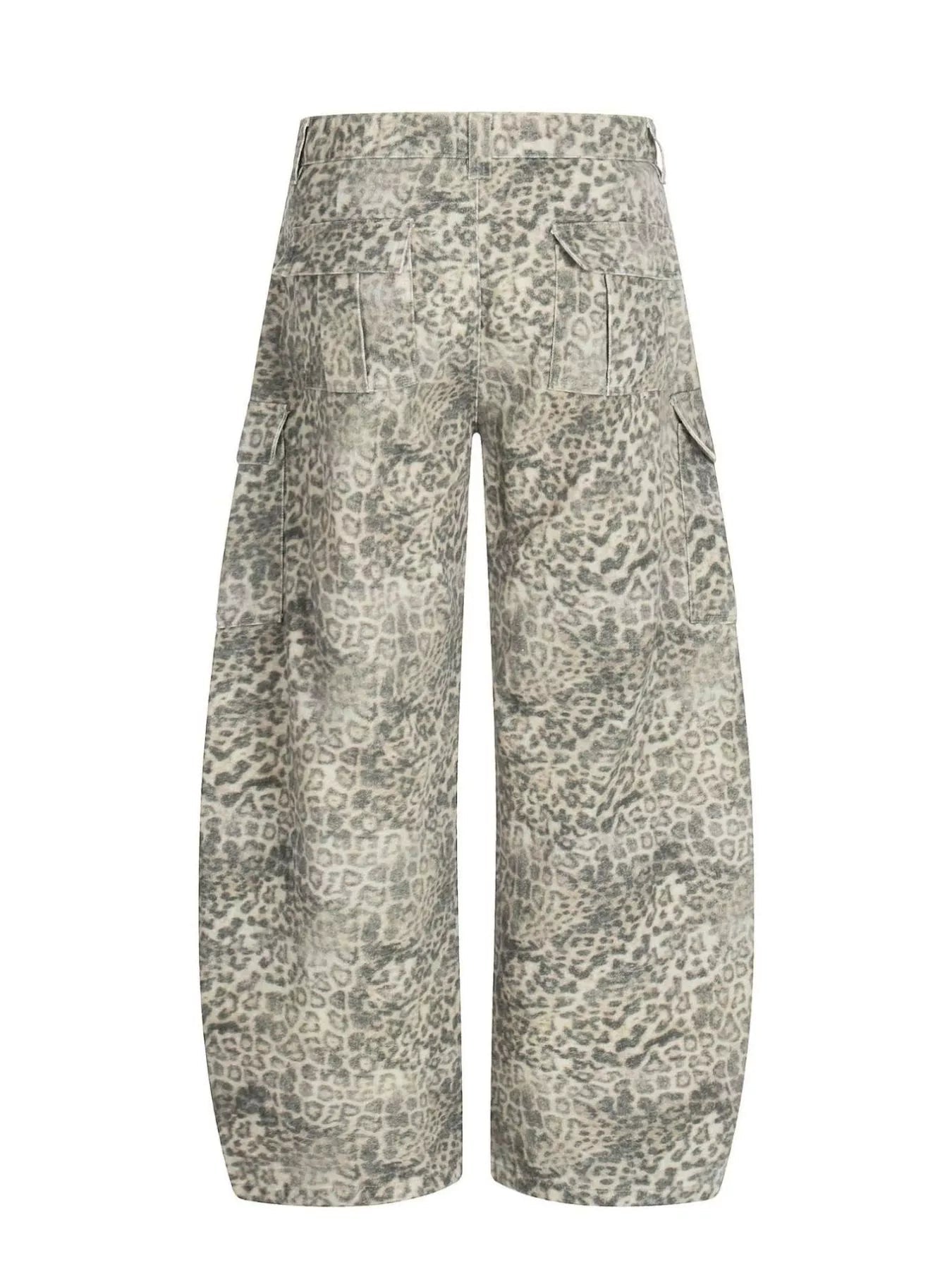 Men's Leopard Print Cargo Pants designed for comfort and style at Lookzlike