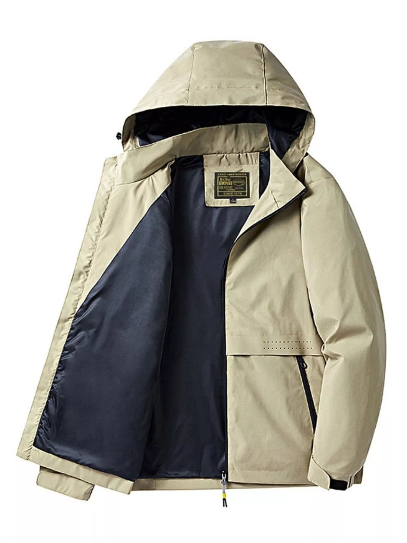 Men's Lightweight Waterproof Hooded Jacket designed for comfort and style at Lookzlike