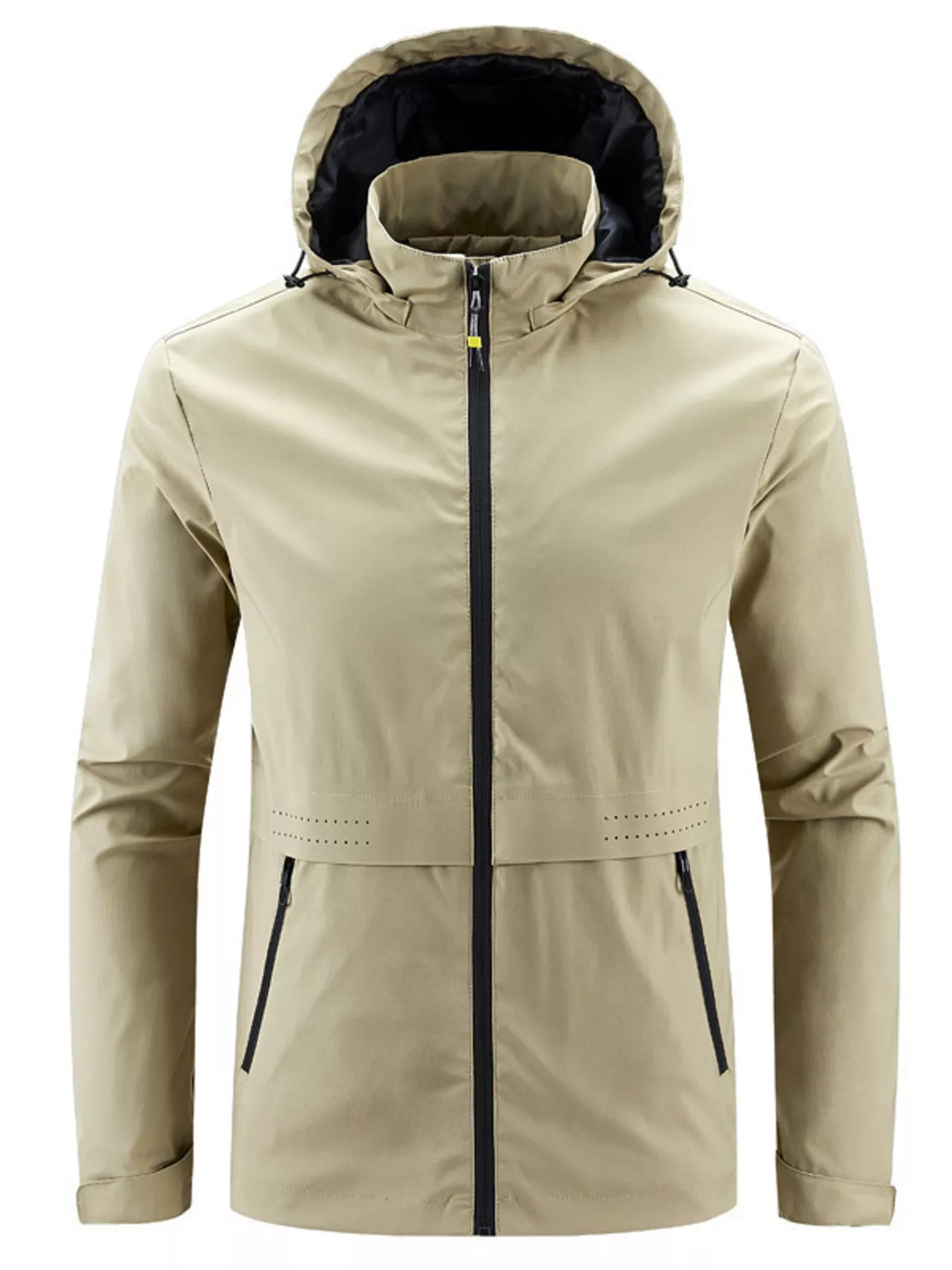 Men's Lightweight Waterproof Hooded Jacket designed for comfort and style at Lookzlike