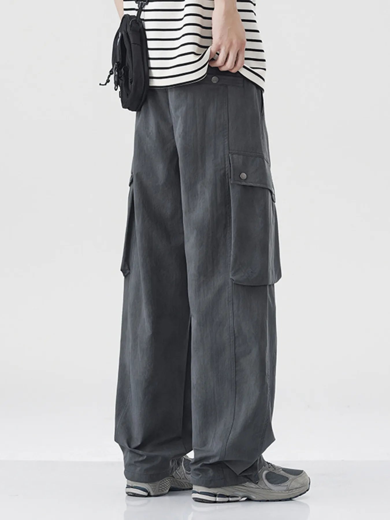 Men's Loose Fit Cargo Pants with Drawstring designed for comfort and style at Lookzlike