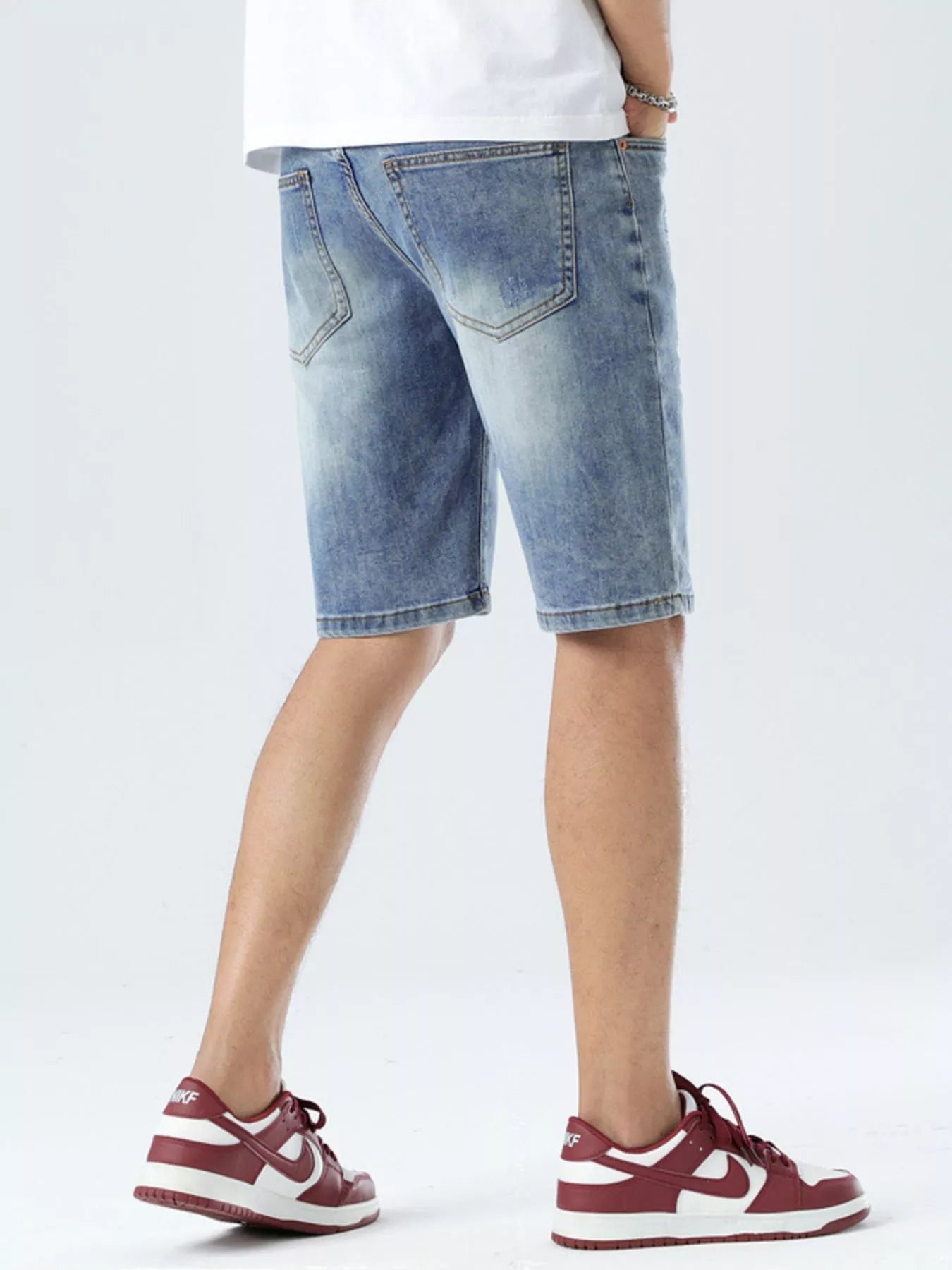Men's Loose Fit Denim Shorts designed for comfort and style at Lookzlike