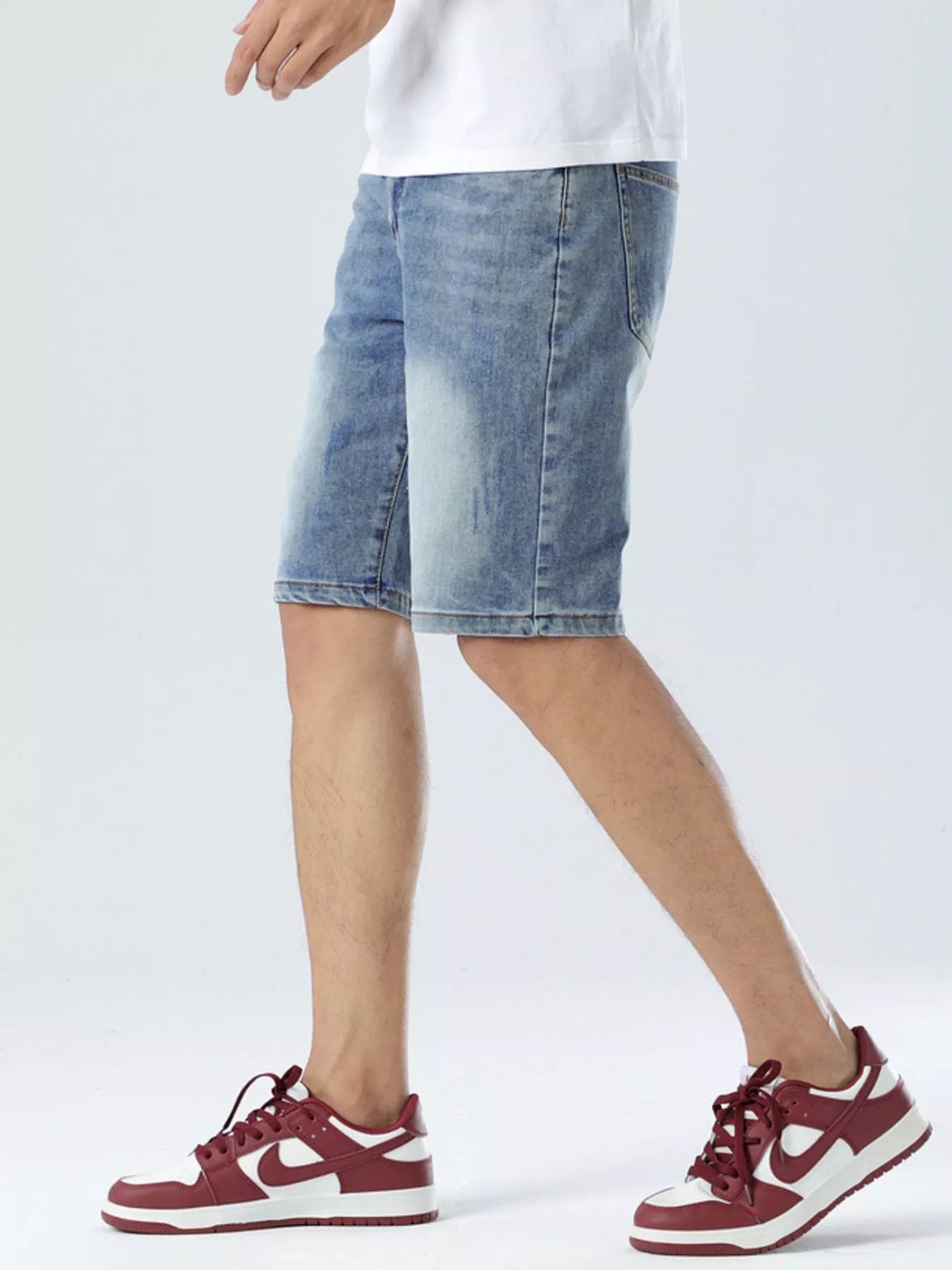 Men's Loose Fit Denim Shorts designed for comfort and style at Lookzlike