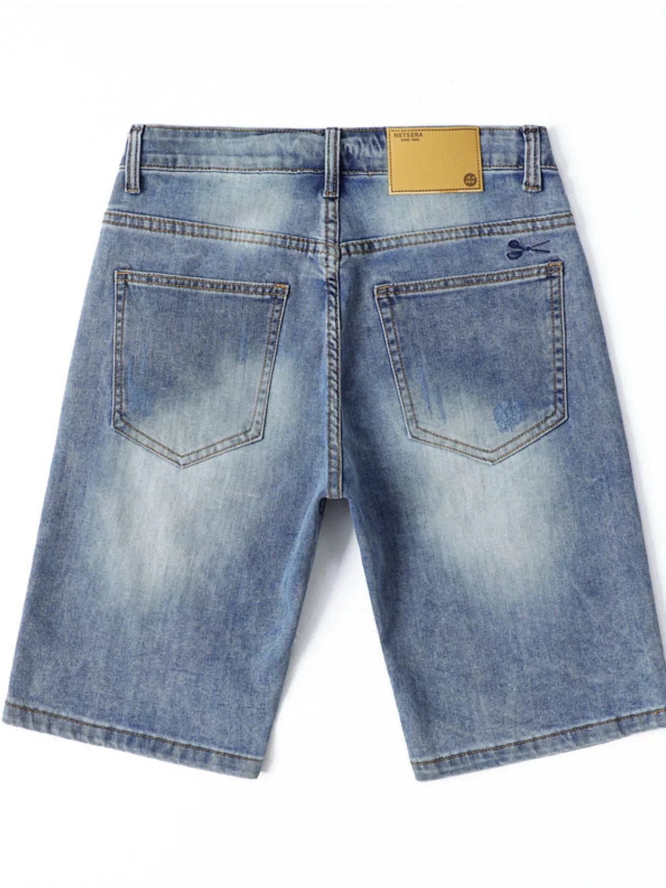 Men's Loose Fit Denim Shorts designed for comfort and style at Lookzlike