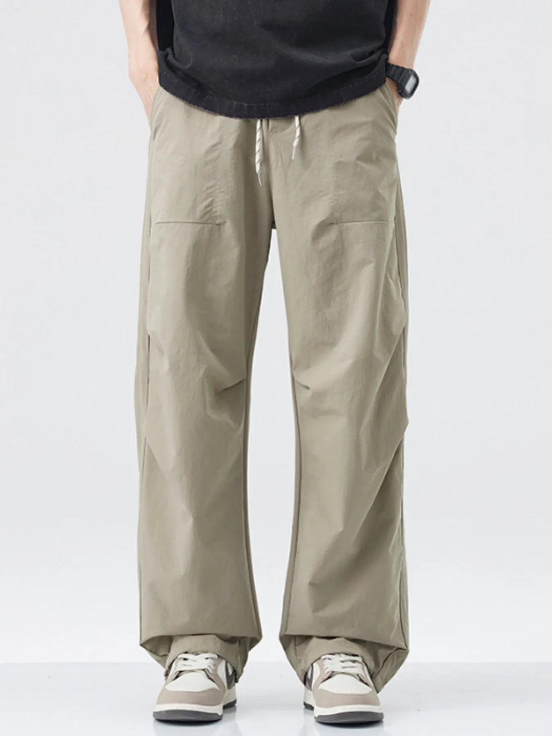 Men's Loose - Fit Drawstring Wide Leg Pants designed for comfort and style at Lookzlike