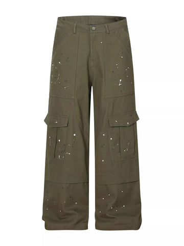 Men's Paint Splatter Cargo Pants designed for comfort and style at Lookzlike