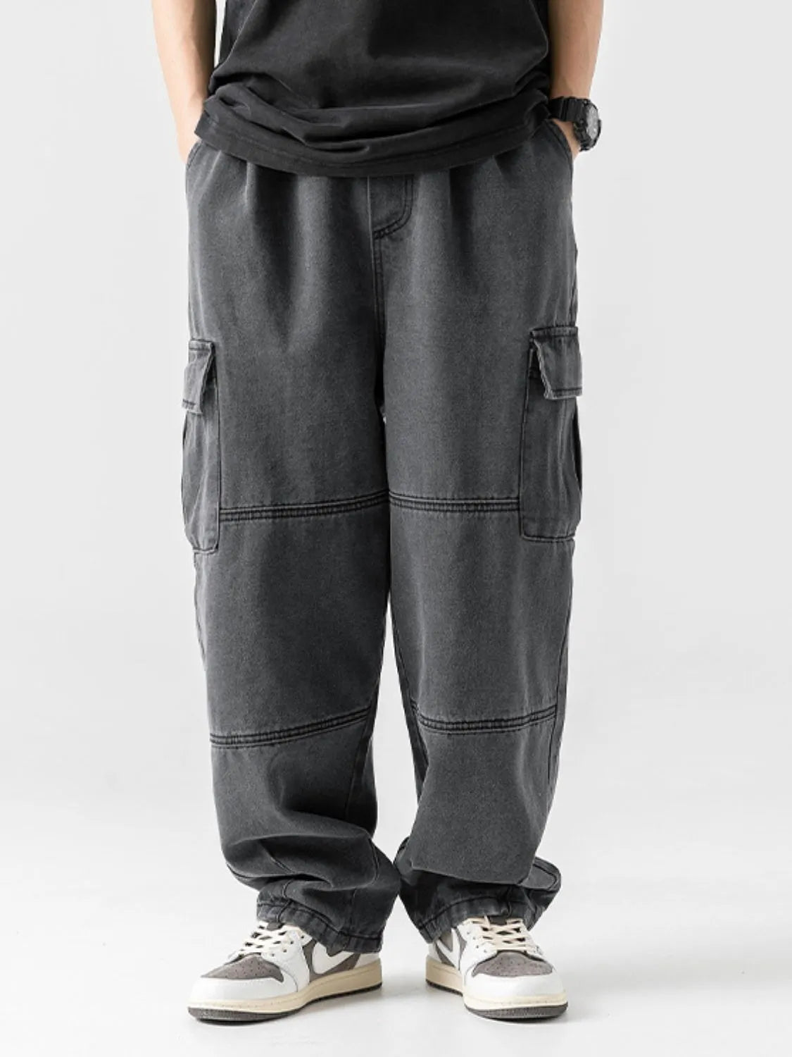Men's Plus Size Baggy Jeans with Pockets - Lookzlike