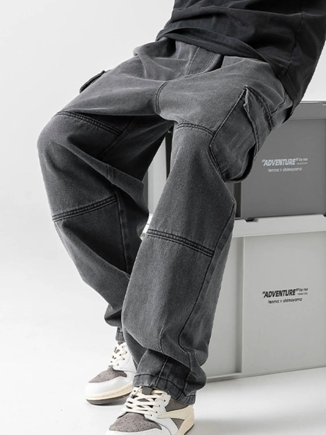 Men's Plus Size Baggy Jeans with Pockets - Lookzlike