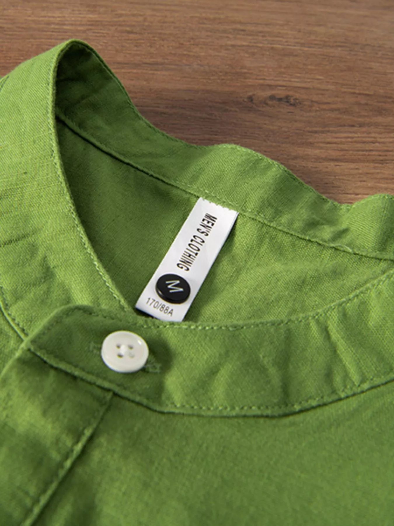 Men's Plus Size Button Detail Short Sleeve Blouse designed for comfort and style at Lookzlike