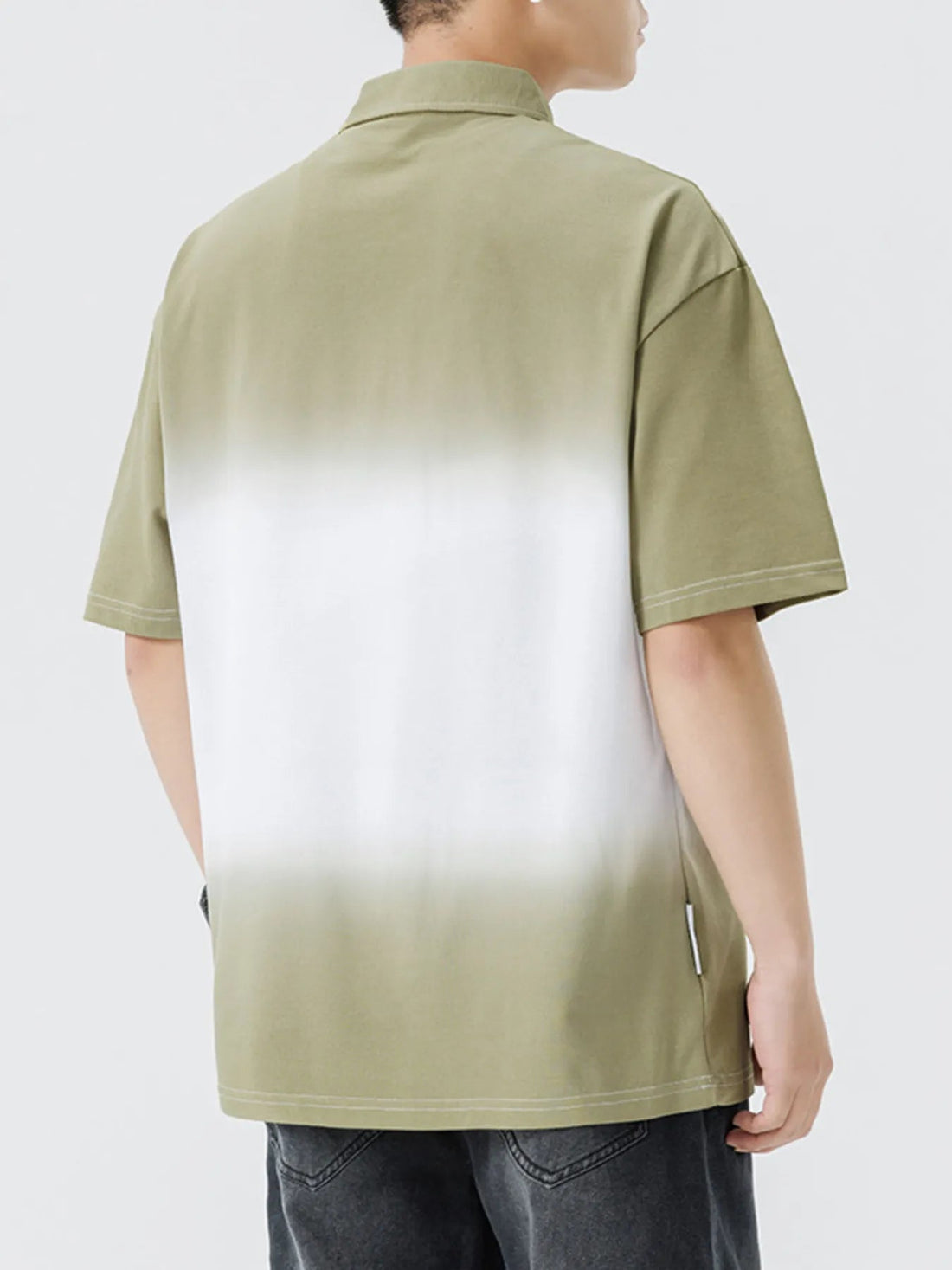 Men's Plus Size Button Detail Short Sleeve Polo designed for comfort and style at Lookzlike