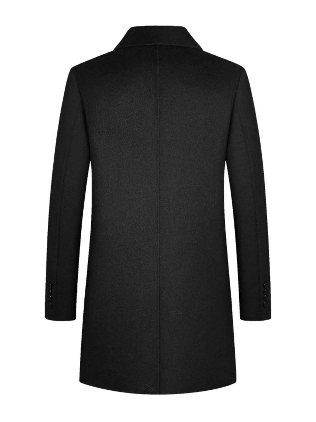 Men's Plus Size Button Up Long Sleeve Coat designed for comfort and style at Lookzlike