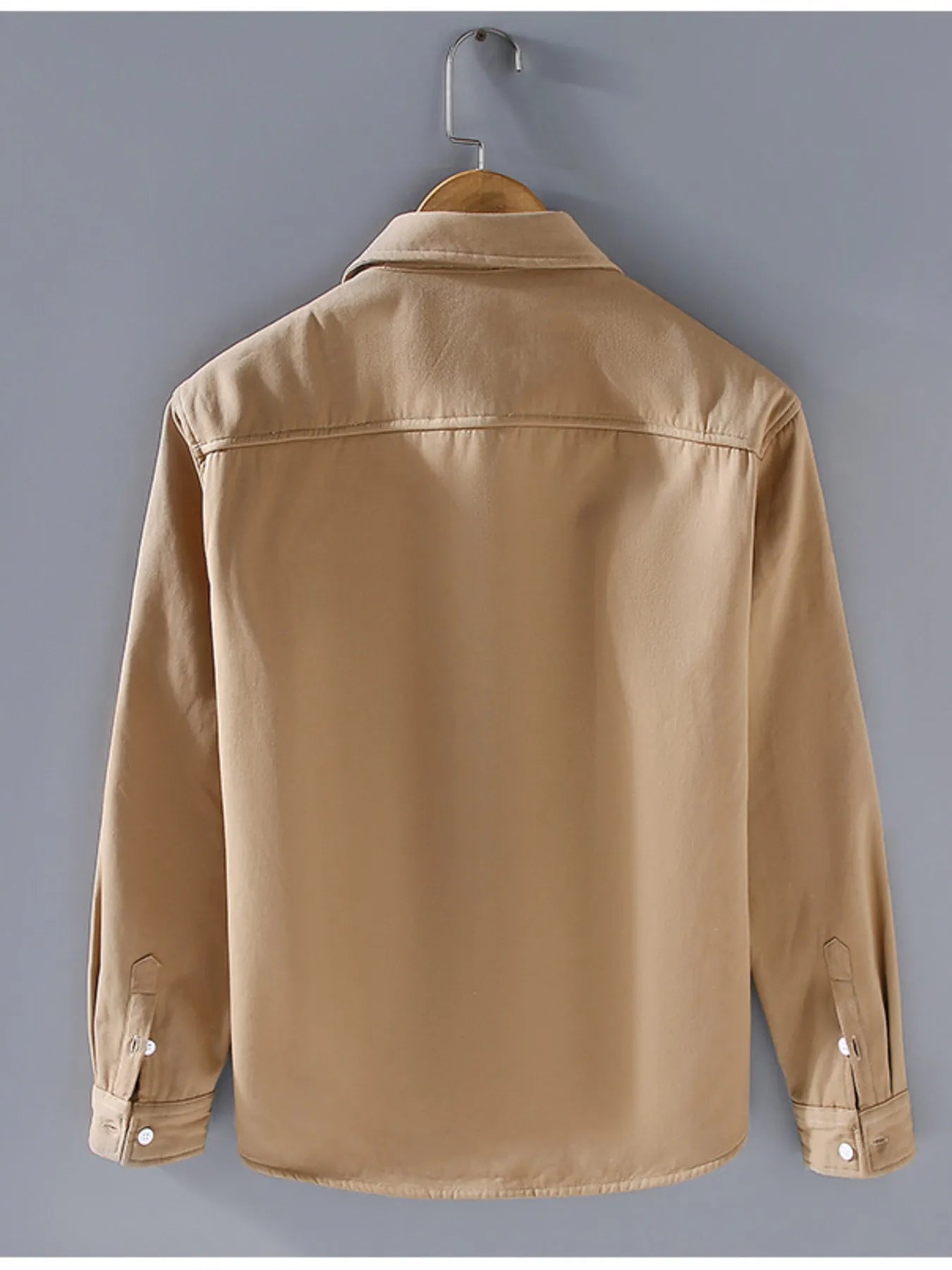 Men's Plus Size Button Up Long Sleeve Shirt designed for comfort and style at Lookzlike