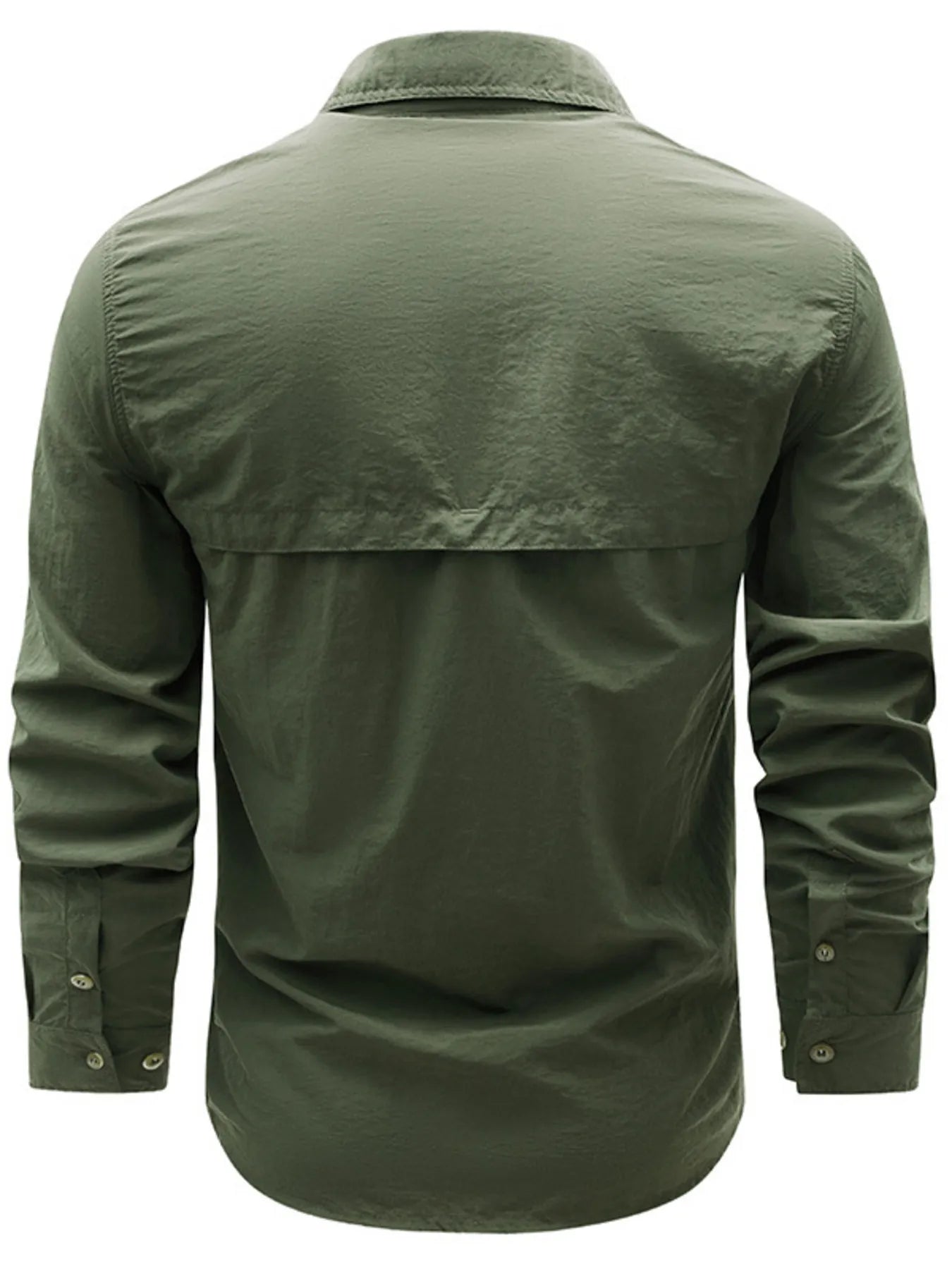 Men's Plus Size Button Up Long Sleeve Shirt designed for comfort and style at Lookzlike