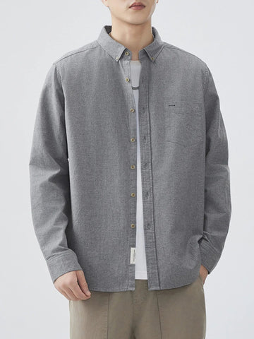 Men's Plus Size Button Up Long Sleeve Shirt designed for comfort and style at Lookzlike