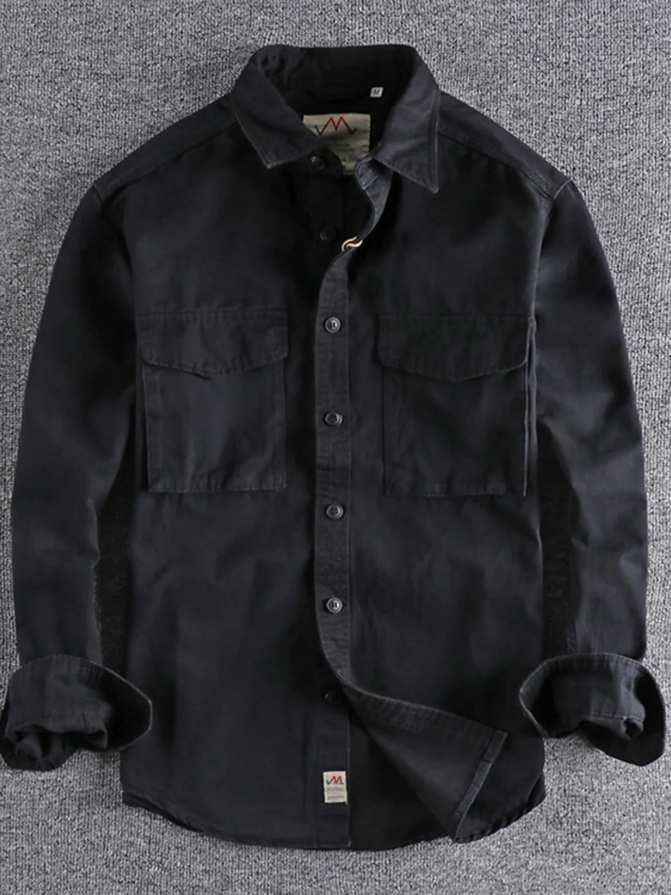 Men's Plus Size Button Up Shirt with Chest Pockets - Lookzlike