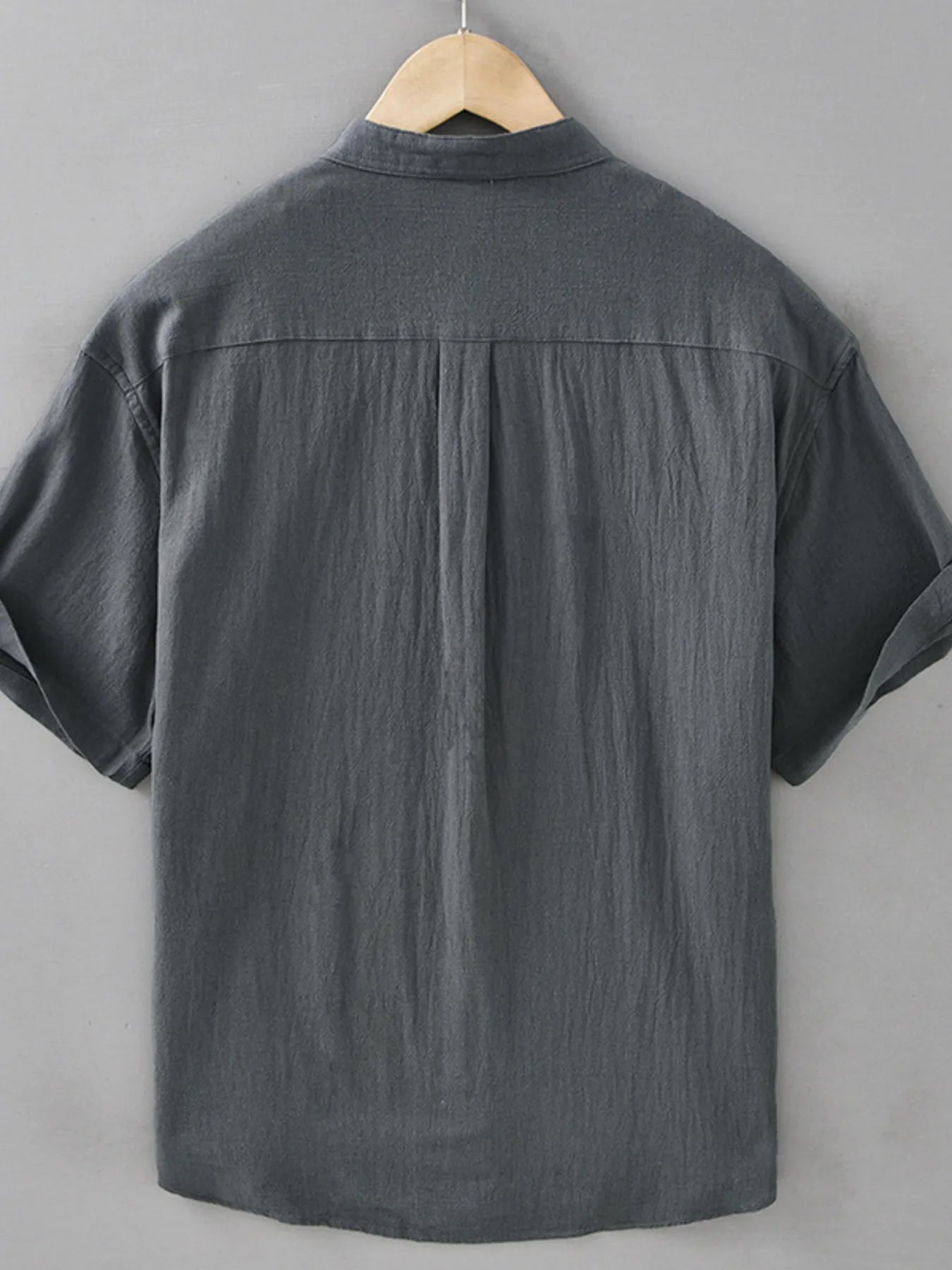 Men's Plus Size Button Up Short Sleeve Shirt designed for comfort and style at Lookzlike