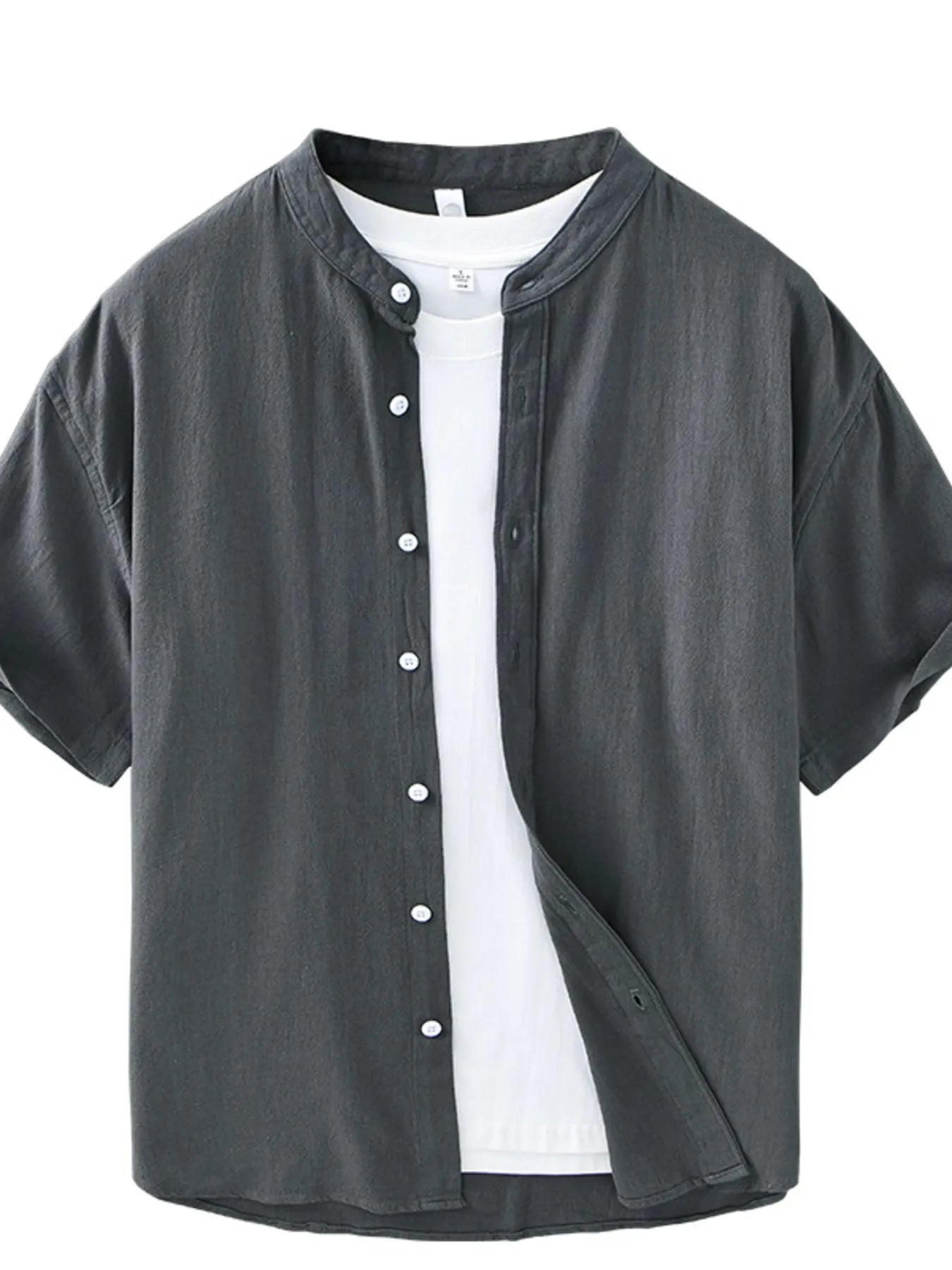 Men's Plus Size Button Up Short Sleeve Shirt designed for comfort and style at Lookzlike
