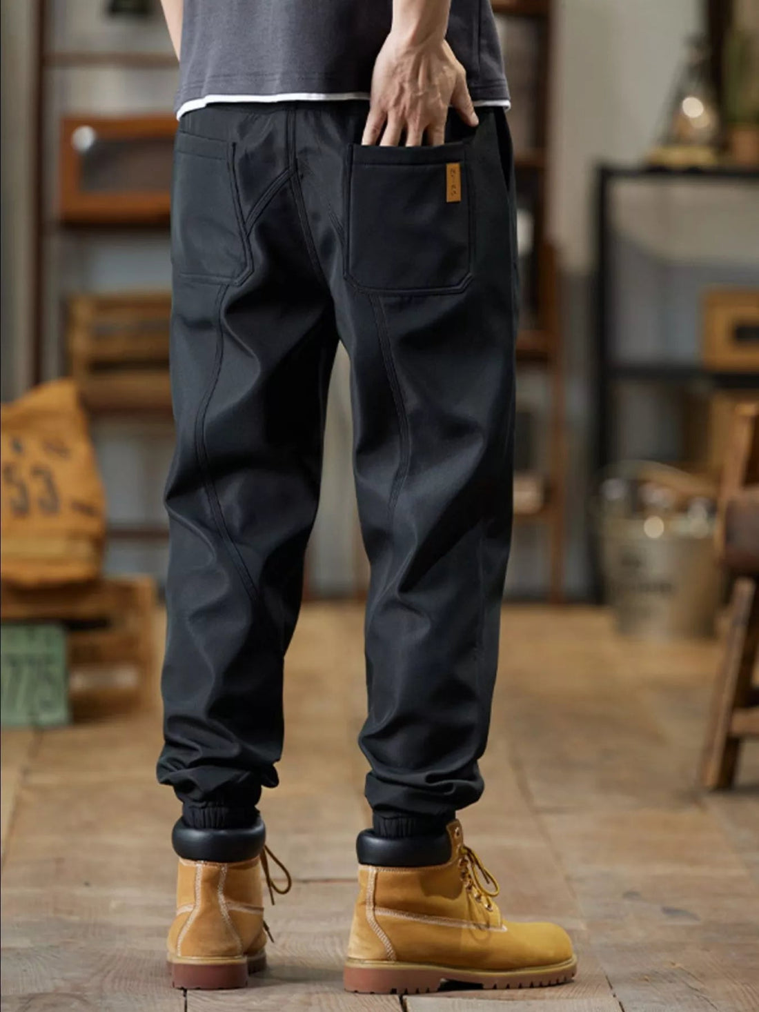 Men's Plus Size Casual Drawstring Joggers designed for comfort and style at Lookzlike