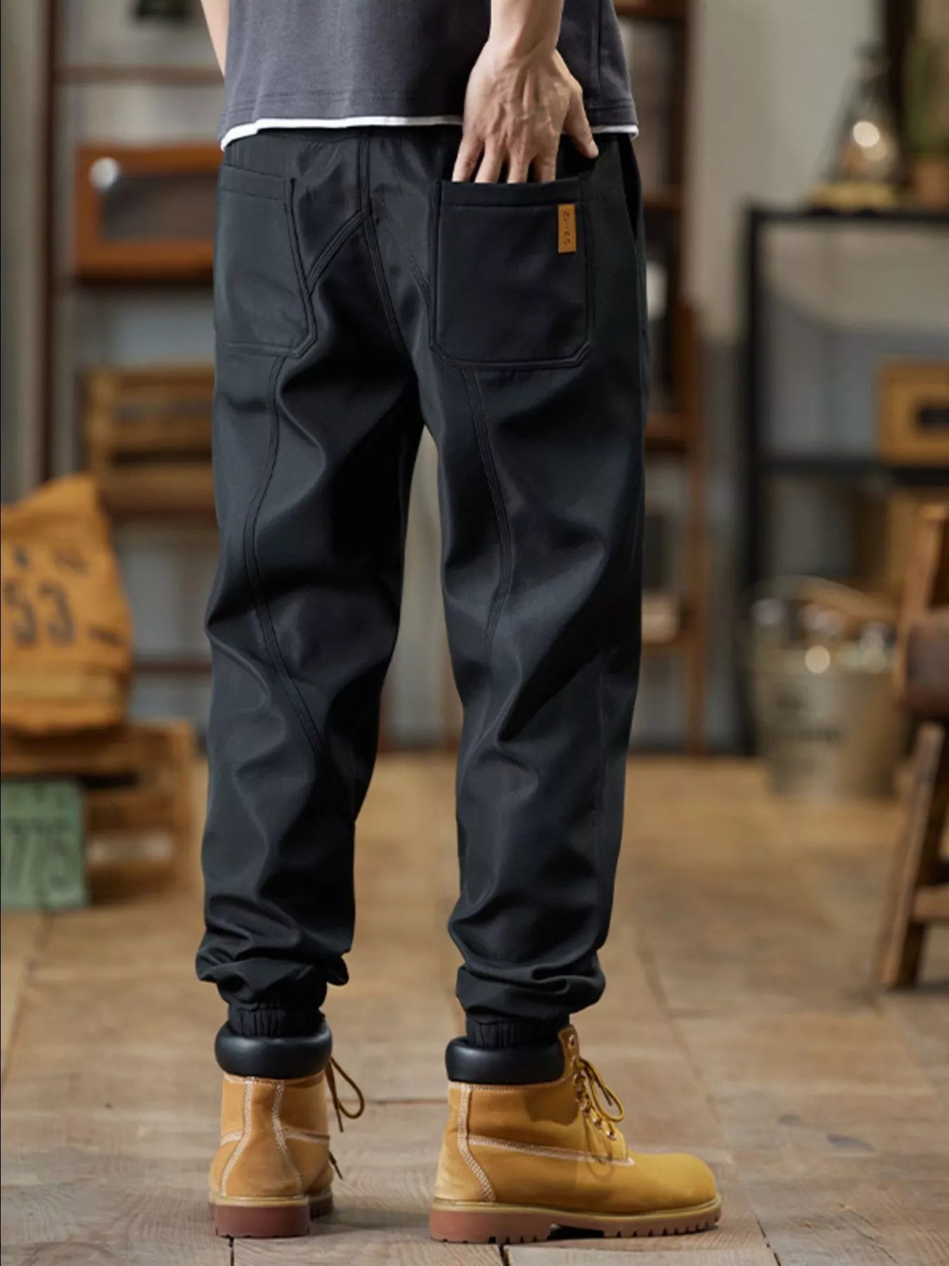 Men's Plus Size Casual Drawstring Joggers designed for comfort and style at Lookzlike