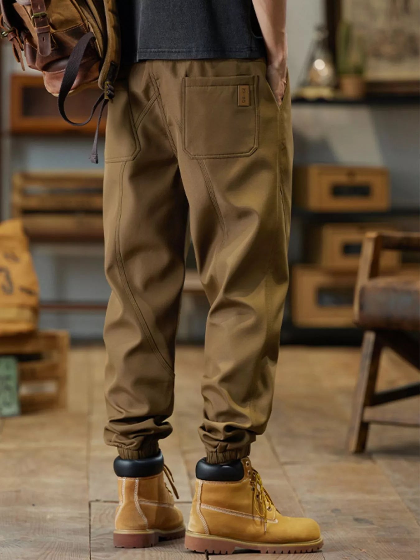 Men's Plus Size Casual Drawstring Joggers designed for comfort and style at Lookzlike