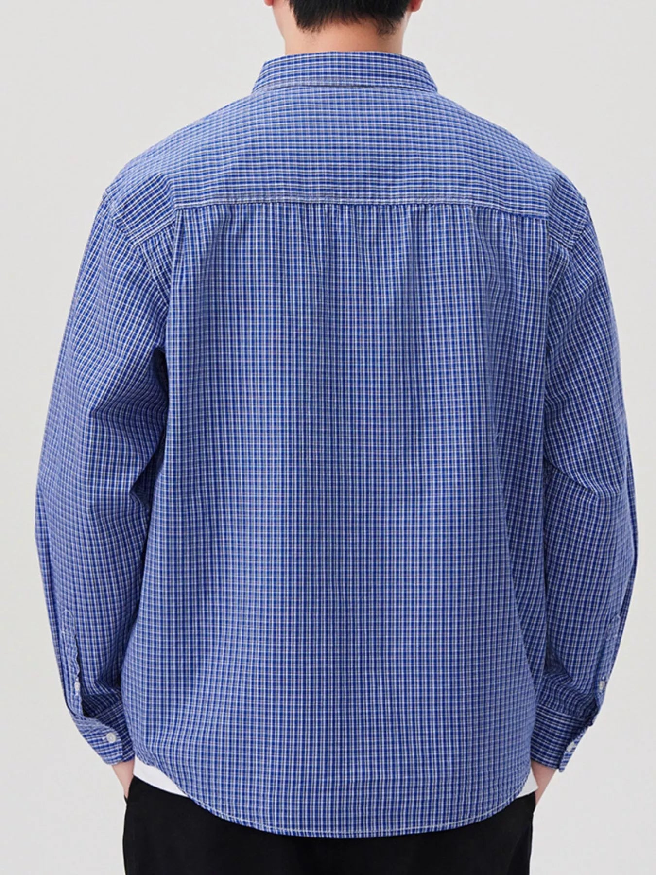 Men's Plus Size Casual Plaid Button - Down Shirt designed for comfort and style at Lookzlike