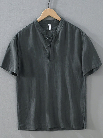 Men's Plus Size Casual Short Sleeve Shirt designed for comfort and style at Lookzlike