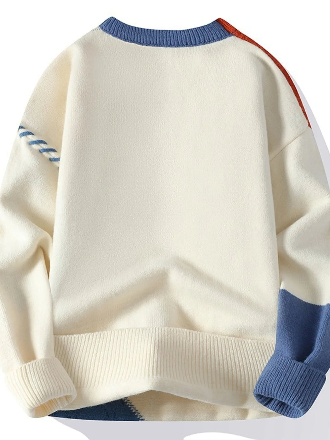 Men's Plus Size Color Block Cable Knit Sweater - Lookzlike