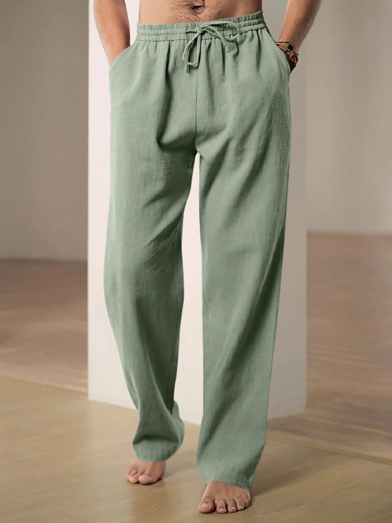 Men's Plus Size Drawstring Loose Fit Pants - Lookzlike