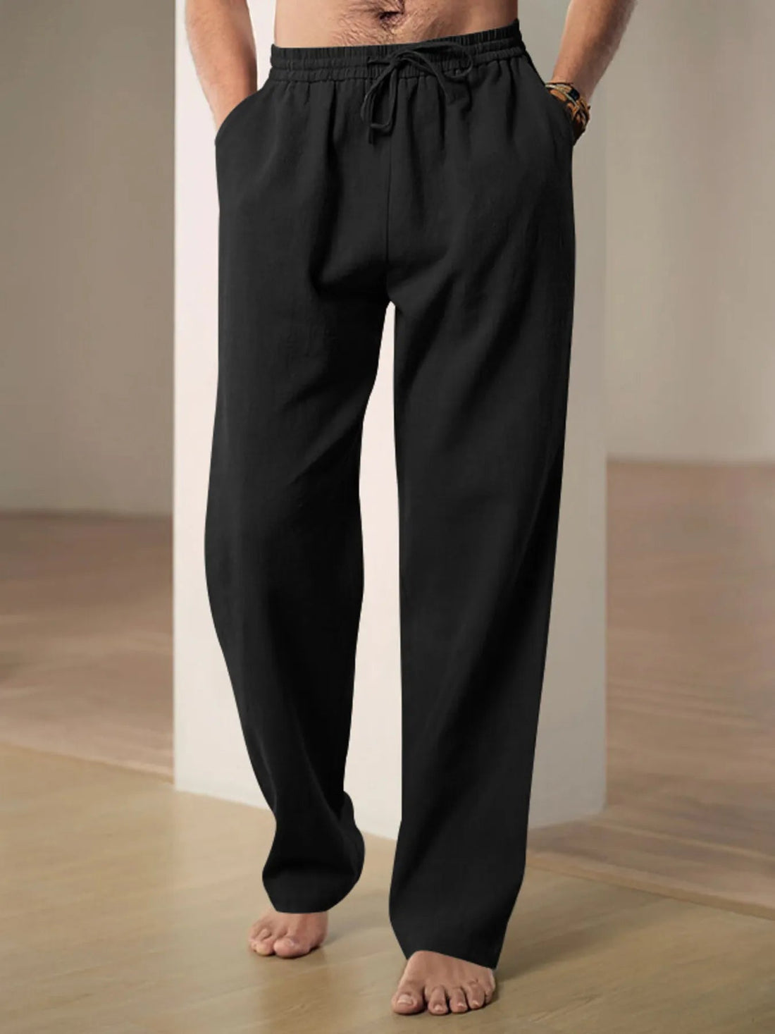 Men's Plus Size Drawstring Loose Fit Pants - Lookzlike