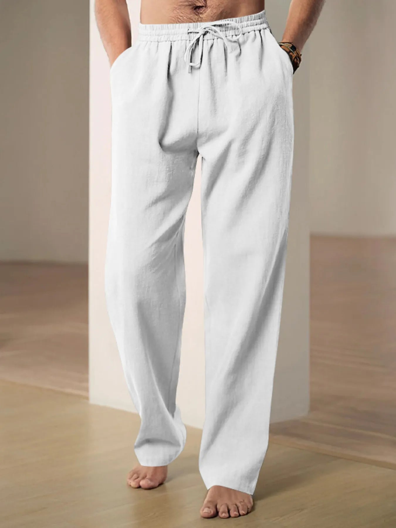 Men's Plus Size Drawstring Loose Fit Pants - Lookzlike