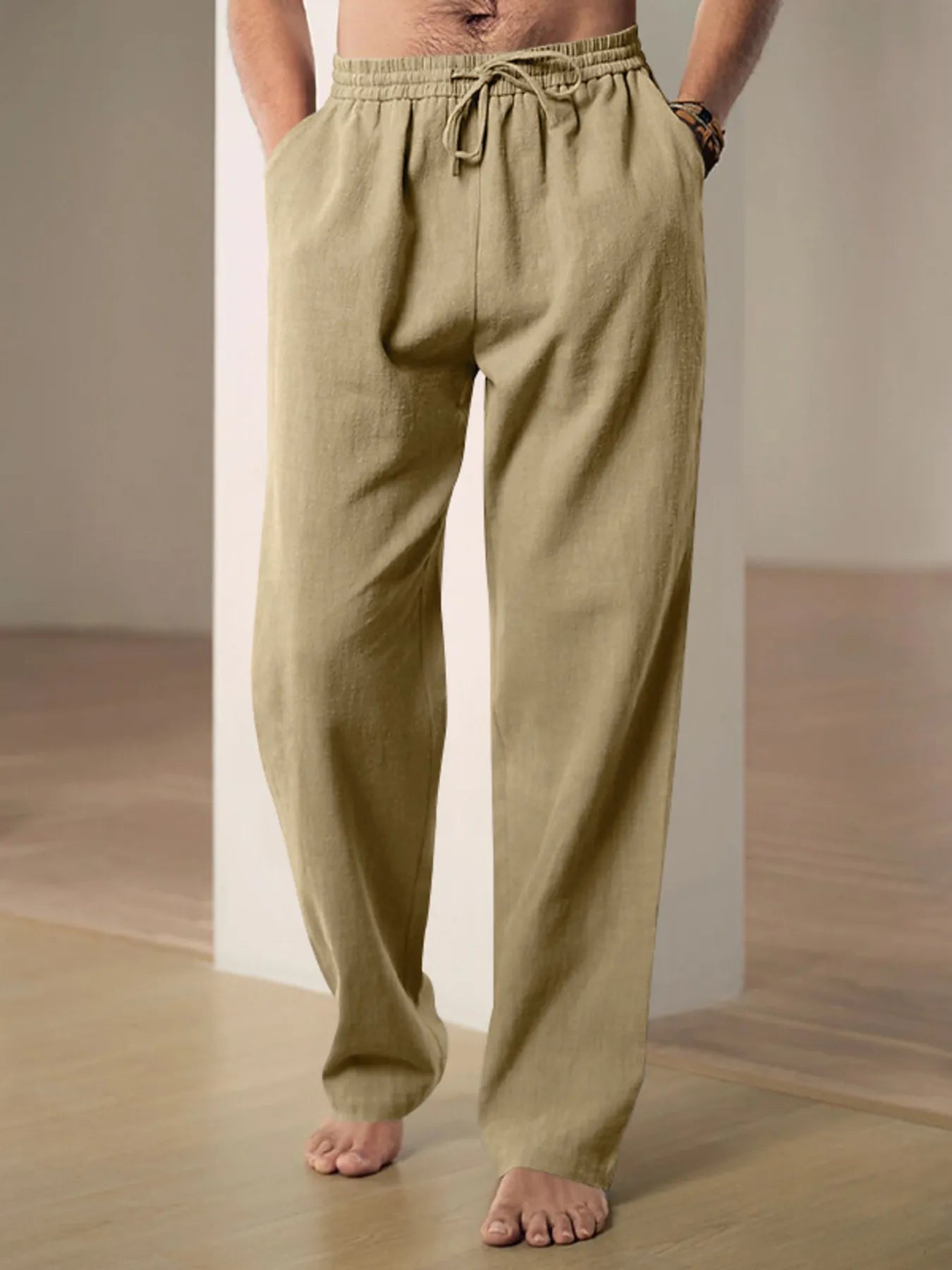 Men's Plus Size Drawstring Loose Fit Pants - Lookzlike