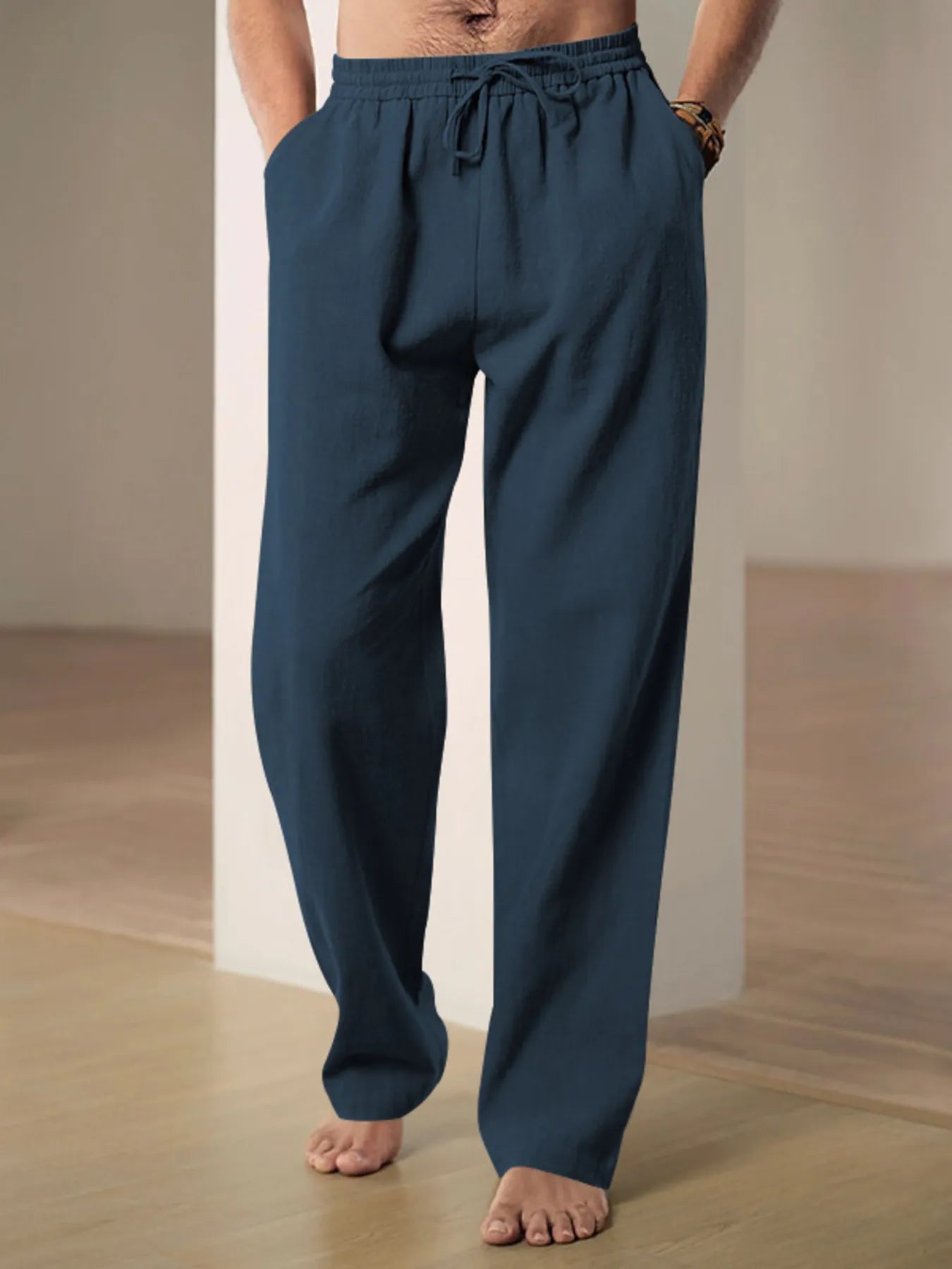 Men's Plus Size Drawstring Loose Fit Pants - Lookzlike
