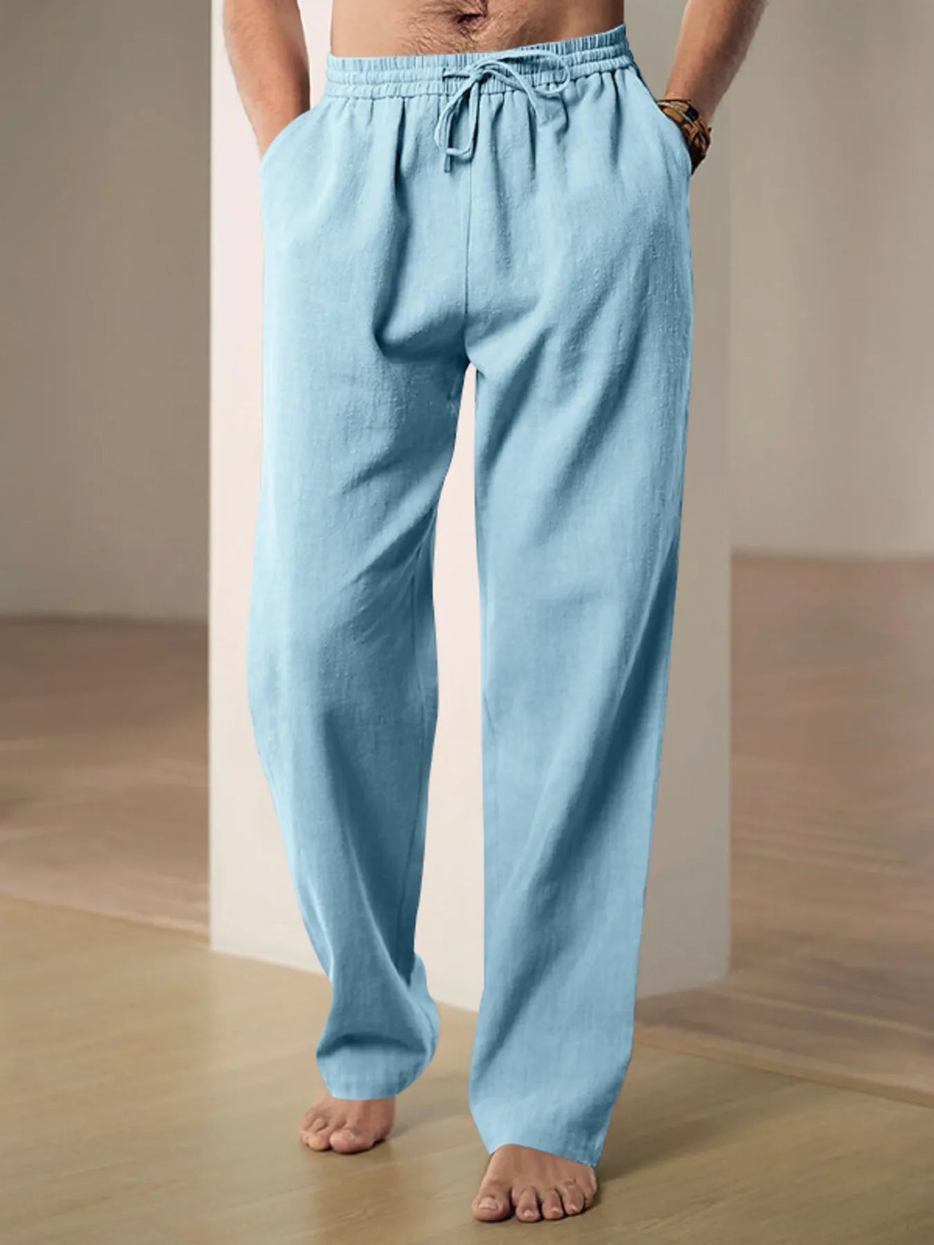 Men's Plus Size Drawstring Loose Fit Pants - Lookzlike