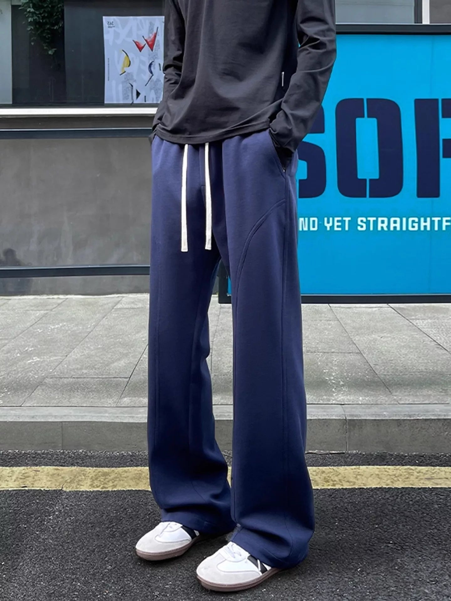 Men's Plus Size Drawstring Loose Fit Pants designed for comfort and style at Lookzlike