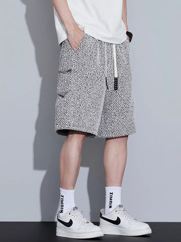 Men's Plus Size Drawstring Loose Fit Shorts designed for comfort and style at Lookzlike