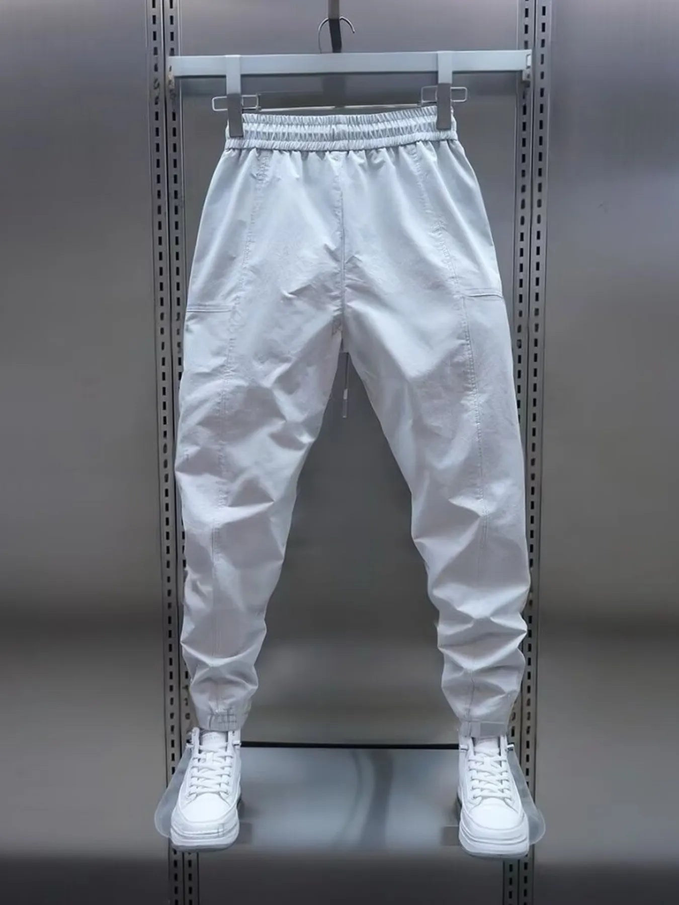 Men's Plus Size Elastic Waist Joggers designed for comfort and style at Lookzlike