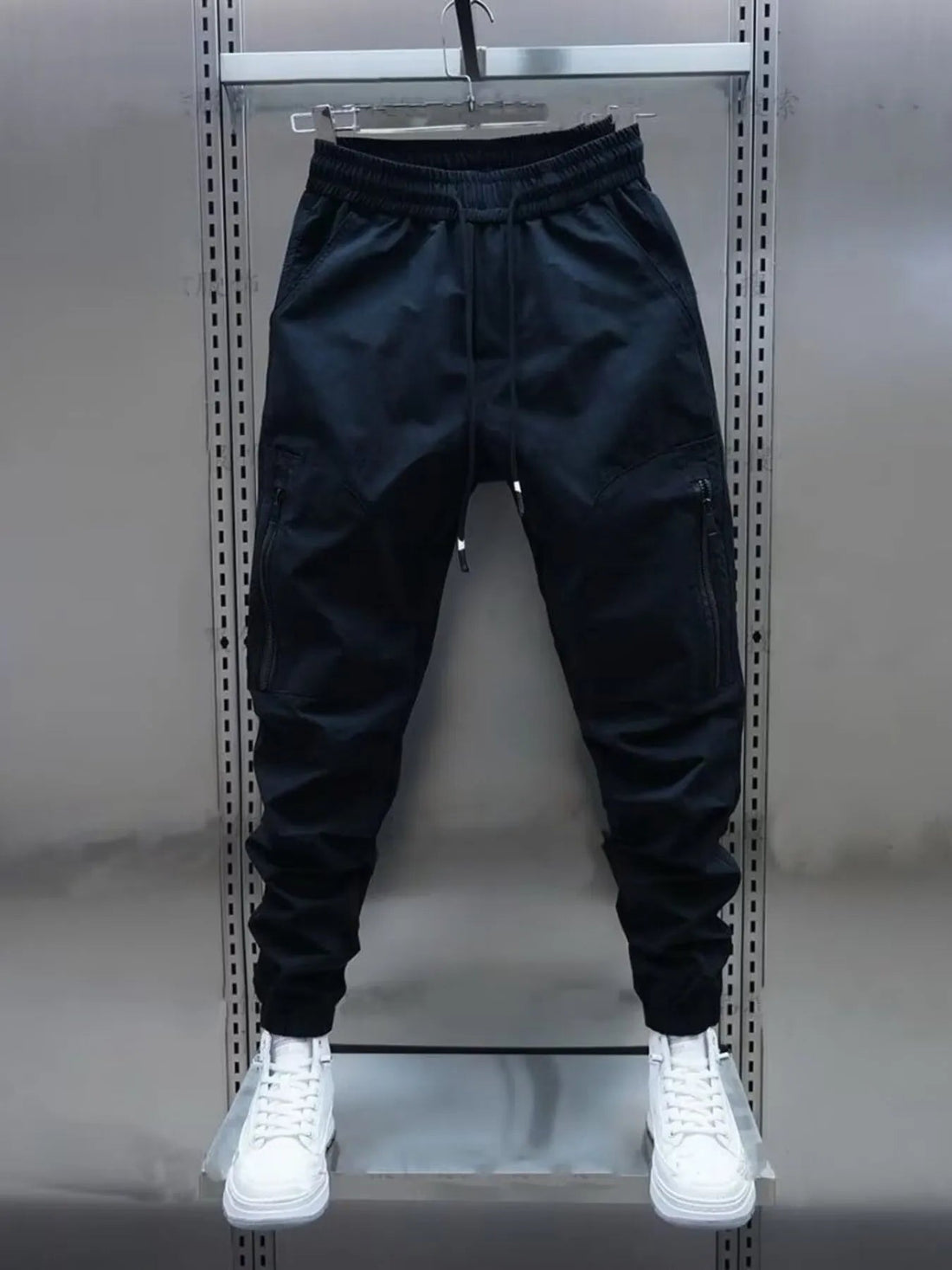 Men's Plus Size Elastic Waist Joggers designed for comfort and style at Lookzlike